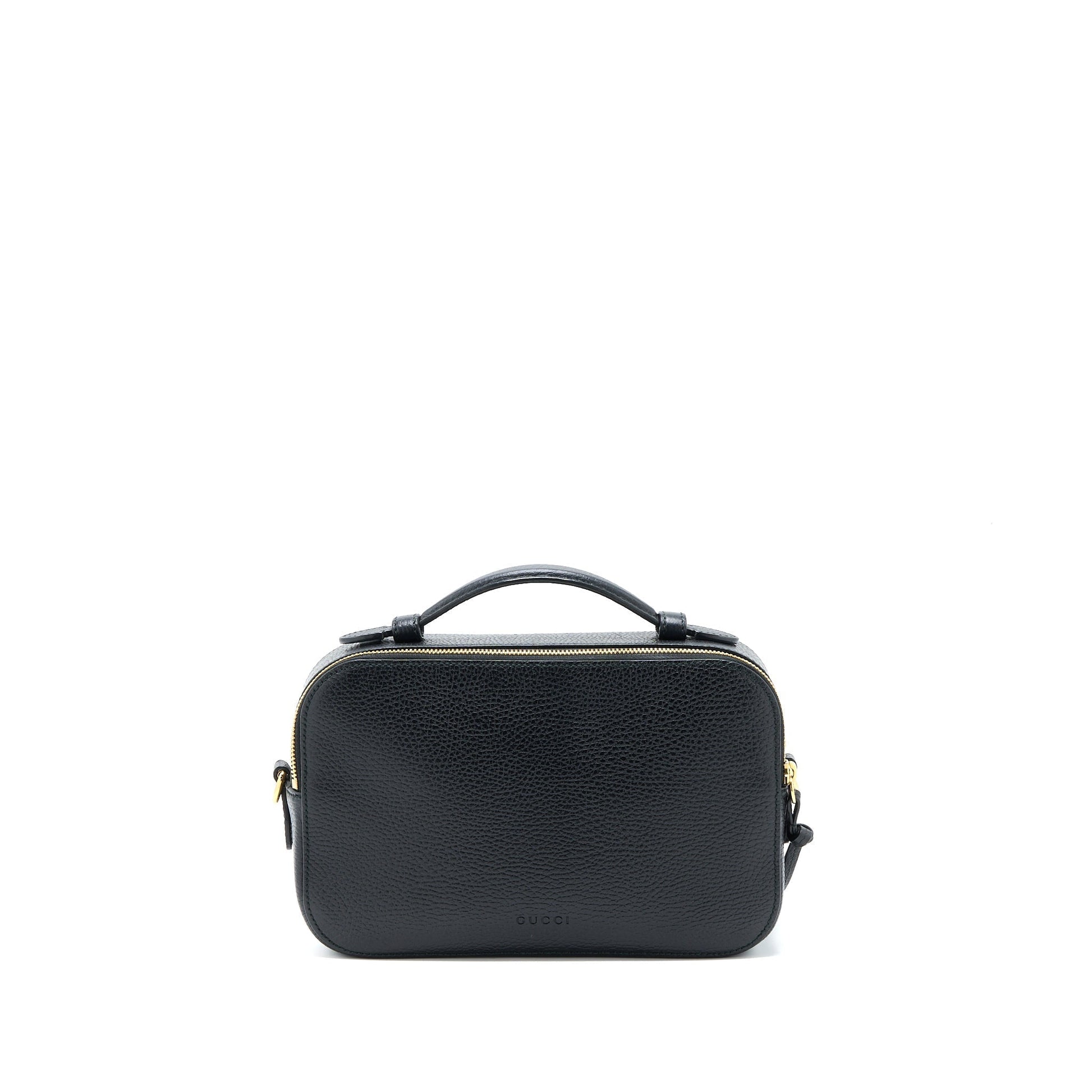 Gucci Snake Printed Camera Bag Calfskin Black Travel Bag