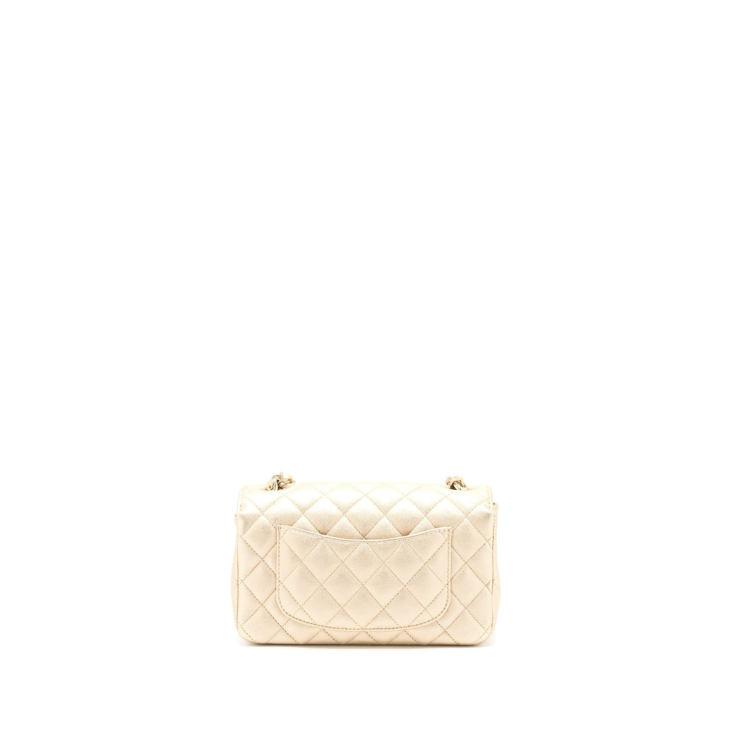 Chanel 21P Rectangular Flap Grained Lambskin LGHW Gold Shoulder Bag