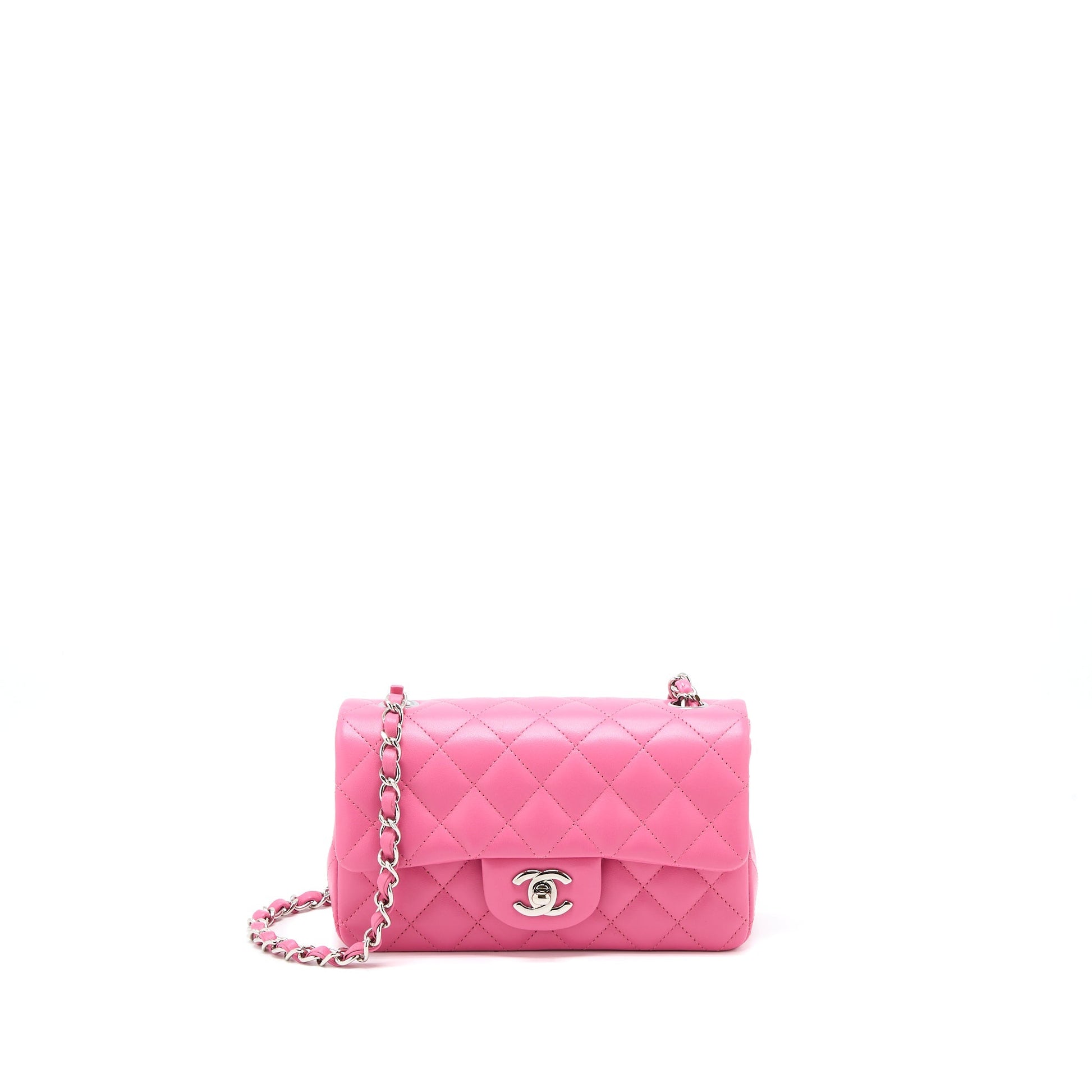 Chanel Classic Rectangular Flap Lambskin SHW Pink Shoulder Bag