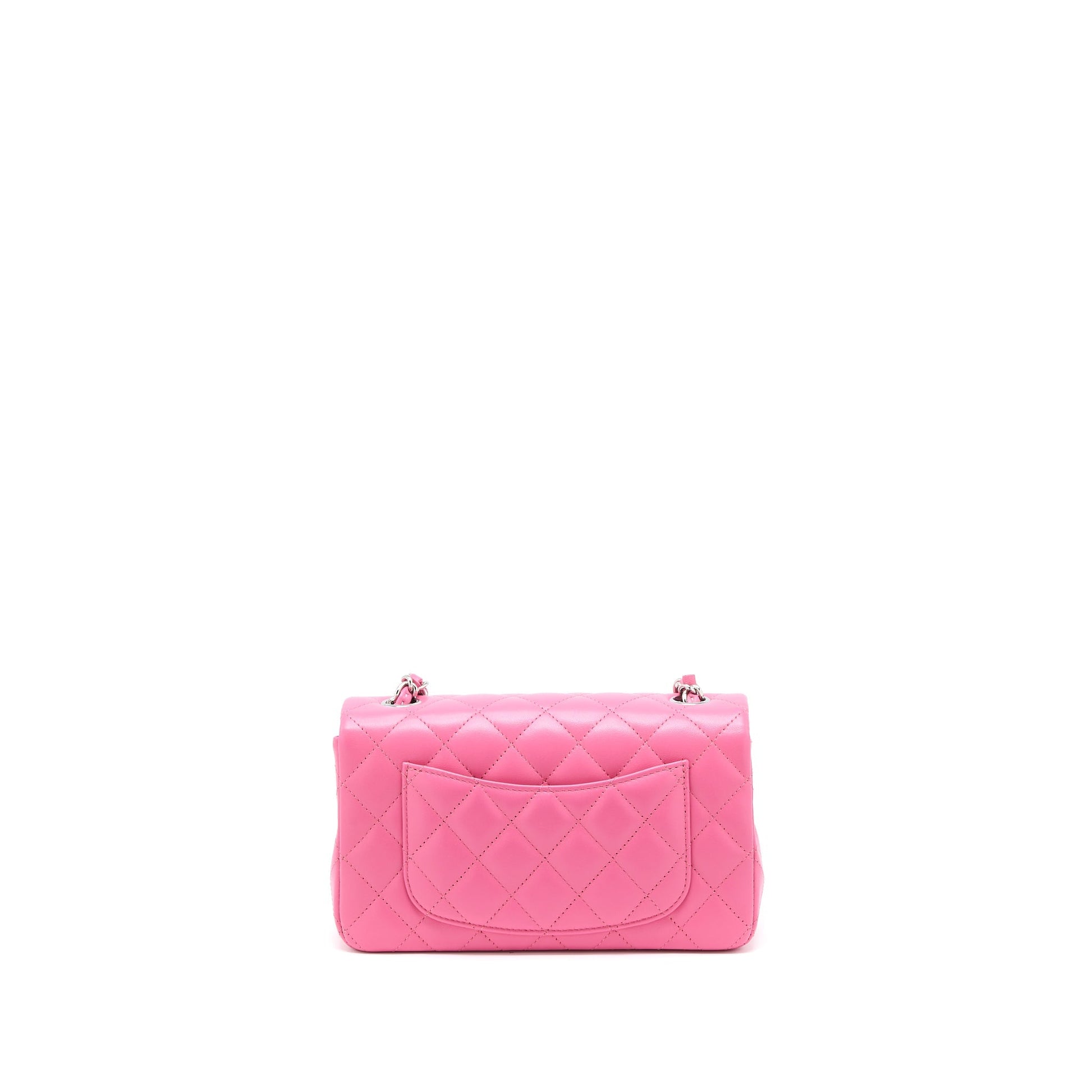 Chanel Classic Rectangular Flap Lambskin SHW Pink Shoulder Bag