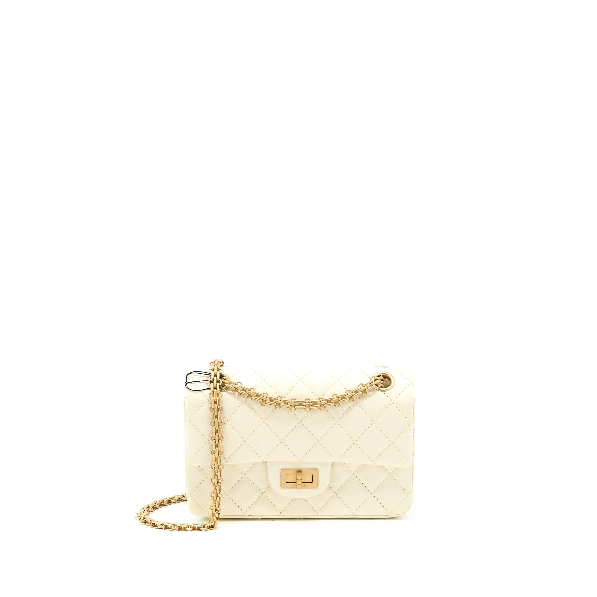 Chanel 20A 2.55 Reissue Flap Aged Calfskin White Shoulder Bag