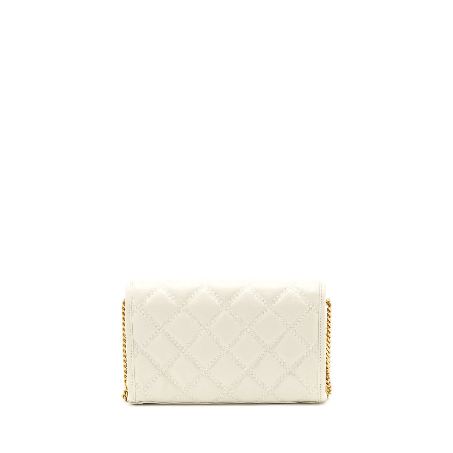 YSL Saint Laurent Saint Laurent Becky Purse Travel Bag Quilted White