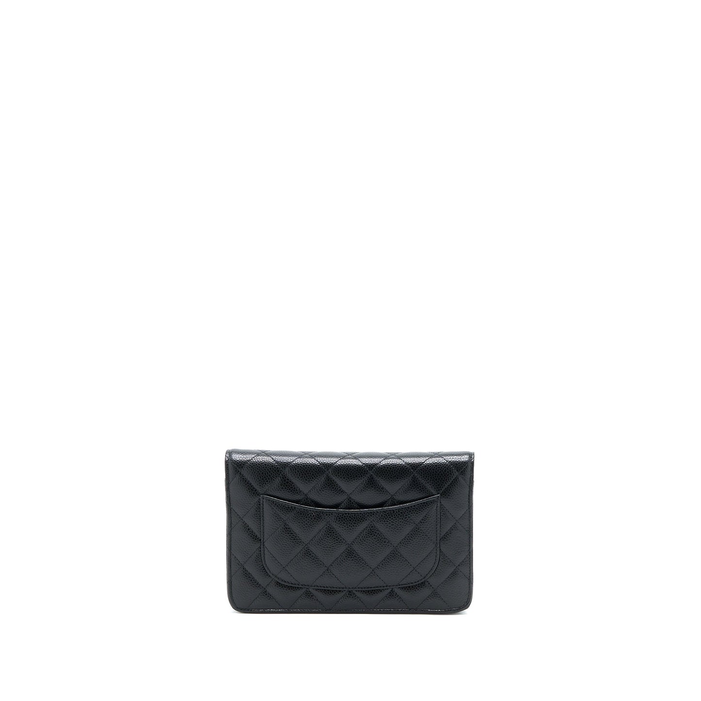 Chanel Classic on Caviar GHW Microchip Black Wallet Case Microchip 18