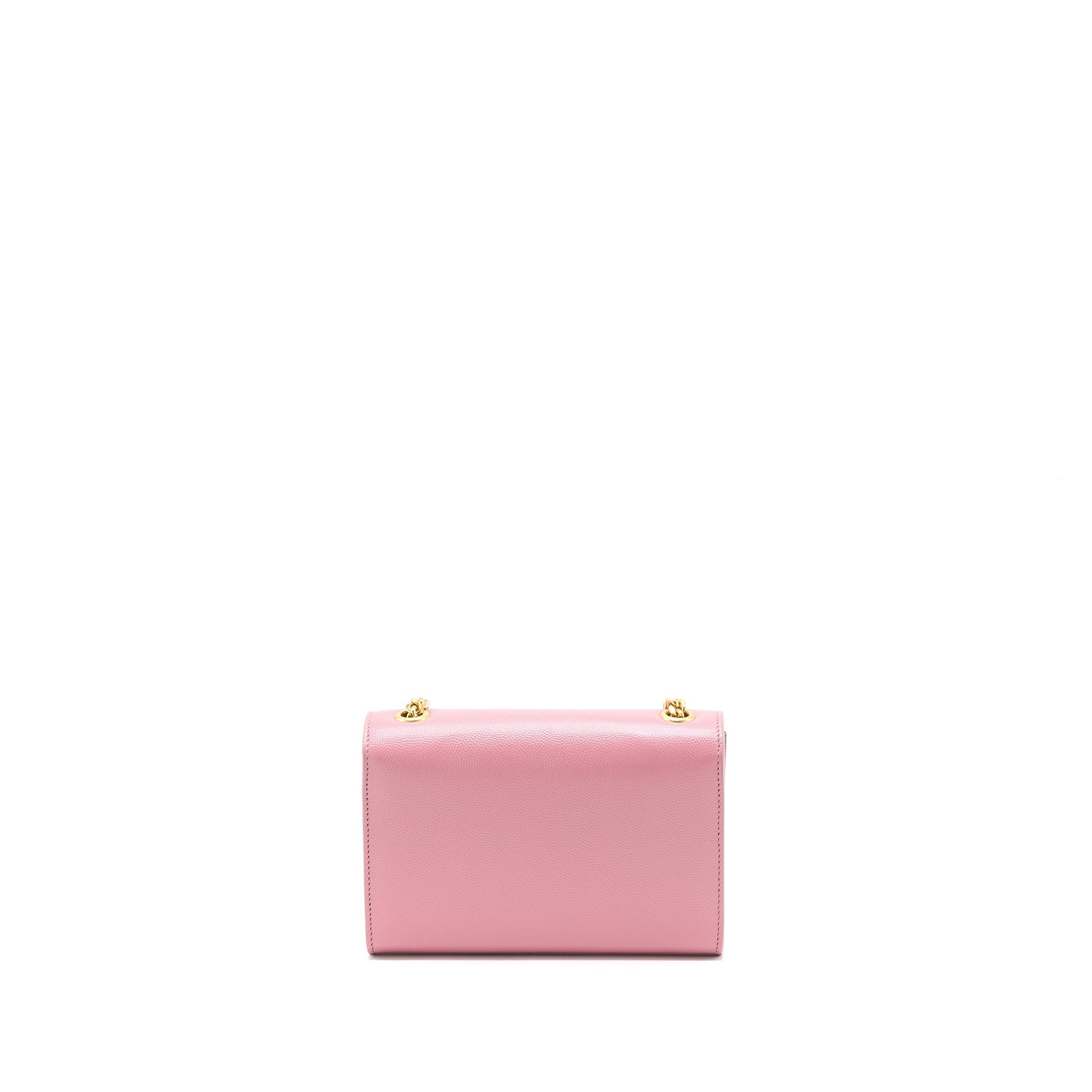 YSL Saint Laurent Kate Purse Grained Calfskin Travel Bag Pink Mini