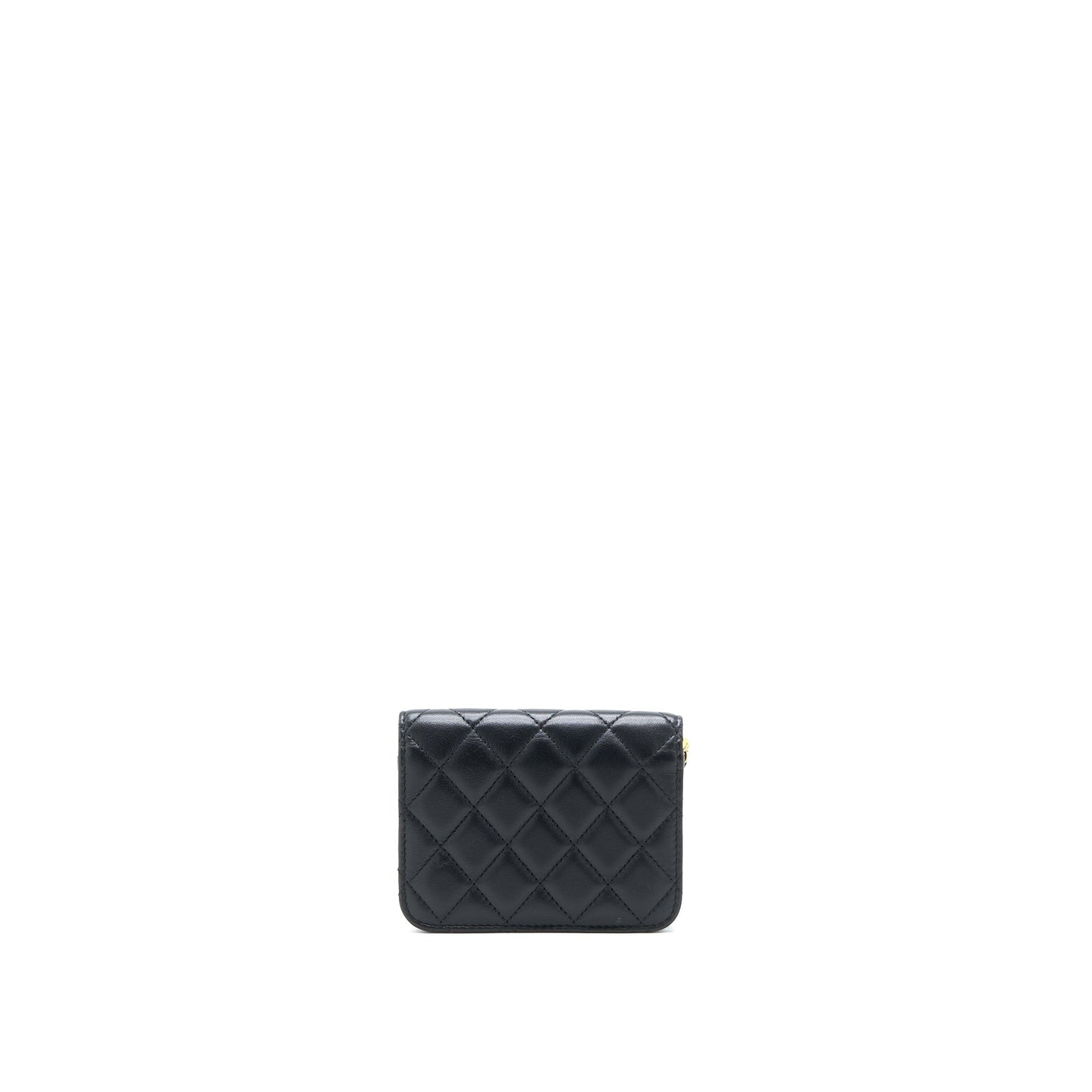 Chanel Pearl Crush Flap Belt Lambskin Brushed Black