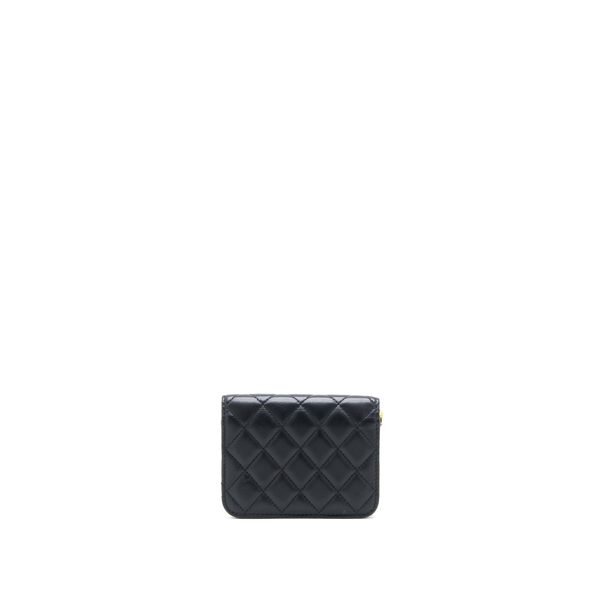 Chanel Pearl Crush Flap Belt Lambskin Brushed Black