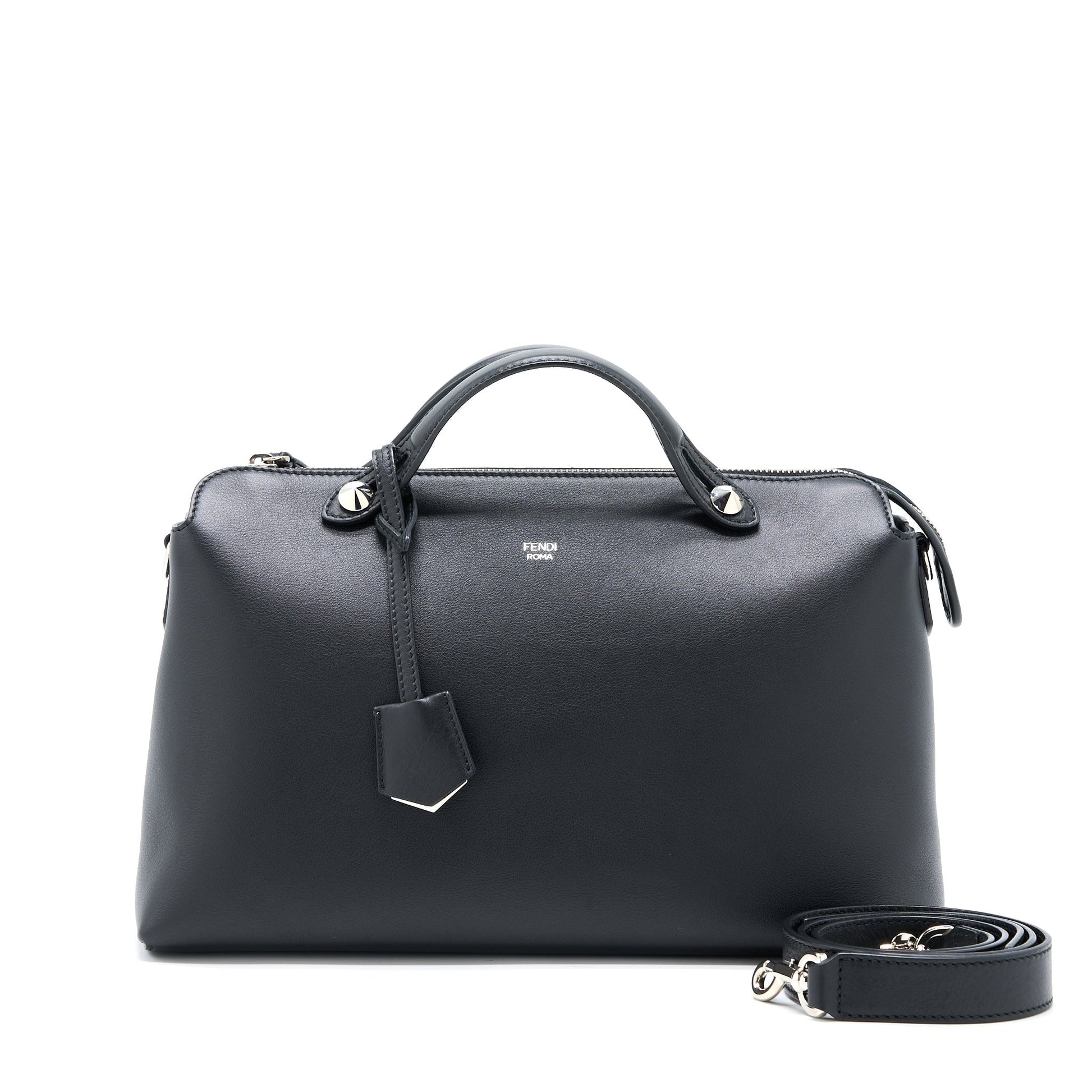Fendi By The Way Purse Calfskin Black Travel Bag