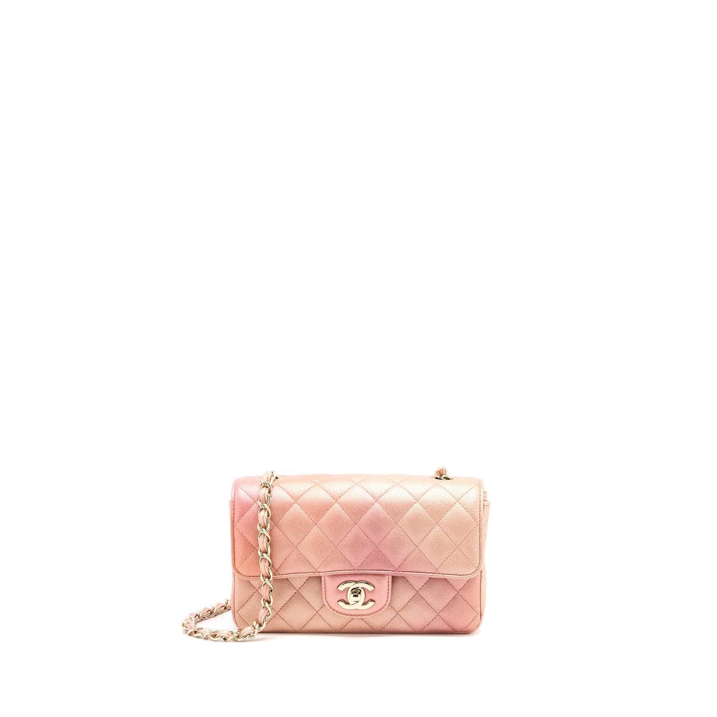 Chanel 21S Rectangular Flap ld LGHW Gold Shoulder Bag