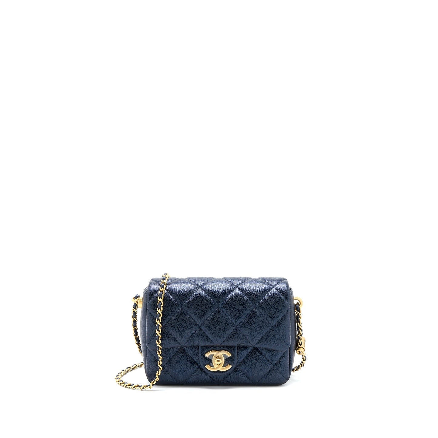 Chanel 21K My Perfect Flap Caviar Brushed Black Shoulder Bag