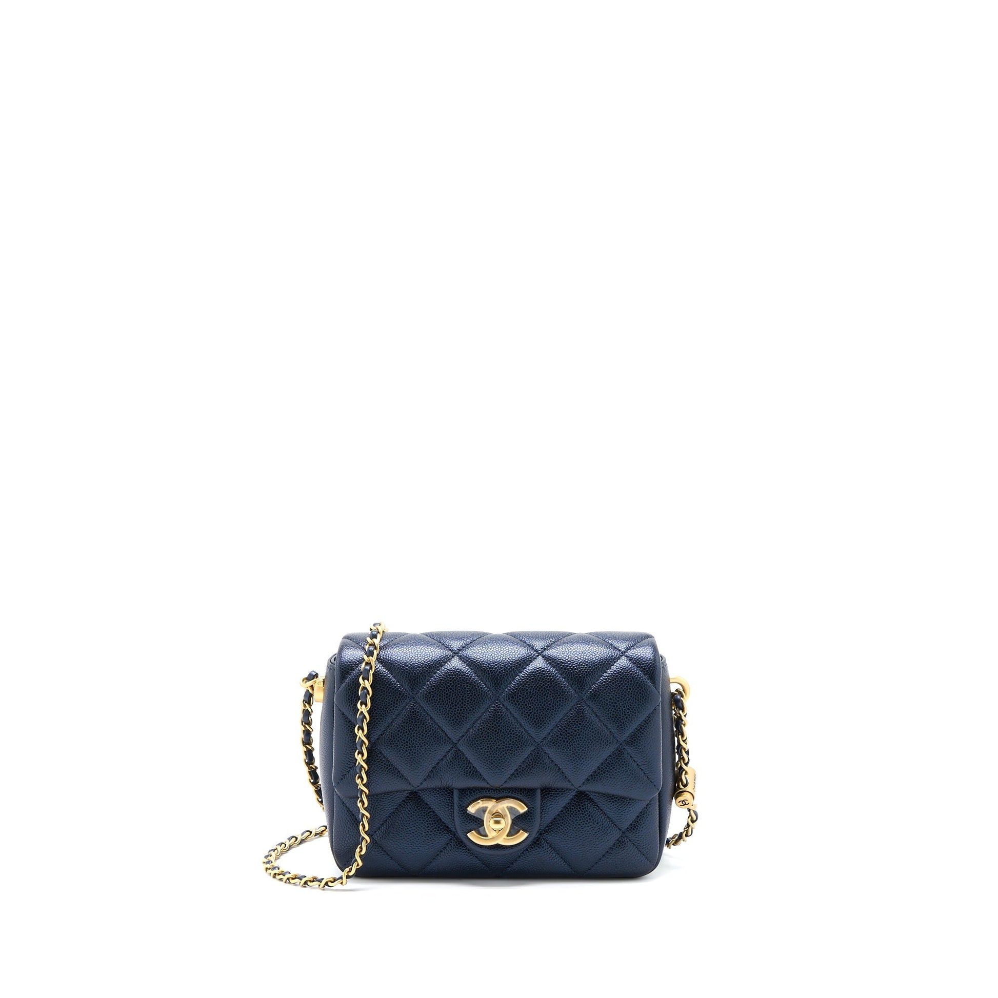 Chanel 21K My Perfect Flap Caviar Brushed Black Shoulder Bag