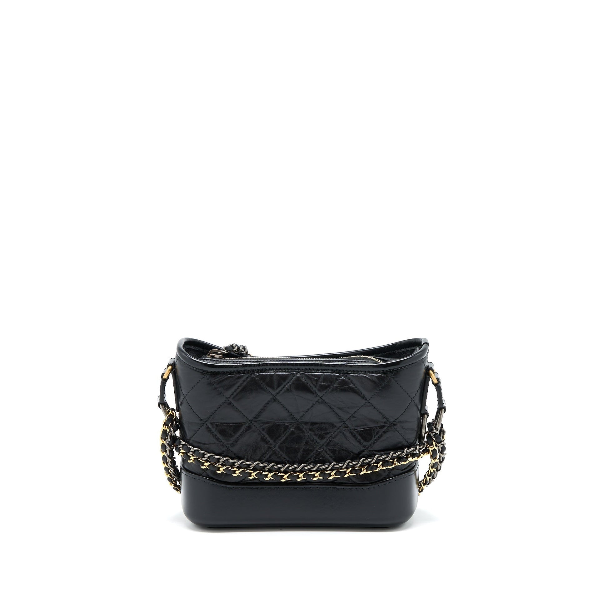 Chanel Gabrielle Hobo Aged Calfskin Hardware Multicolour Black Small Shoulder Bag Multicolour Hardware