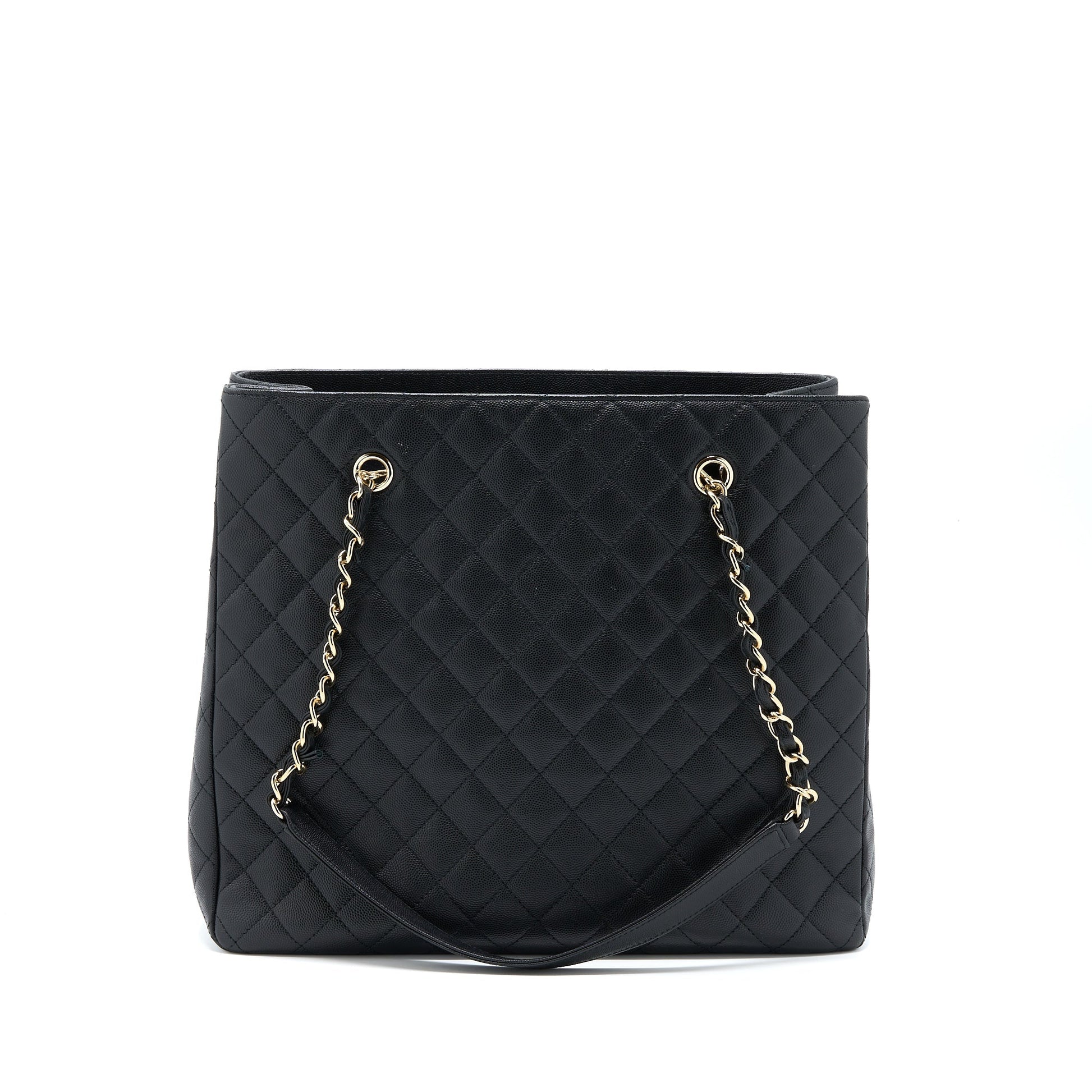 Chanel 19C Shopping Caviar LGHW Black Tote Bag