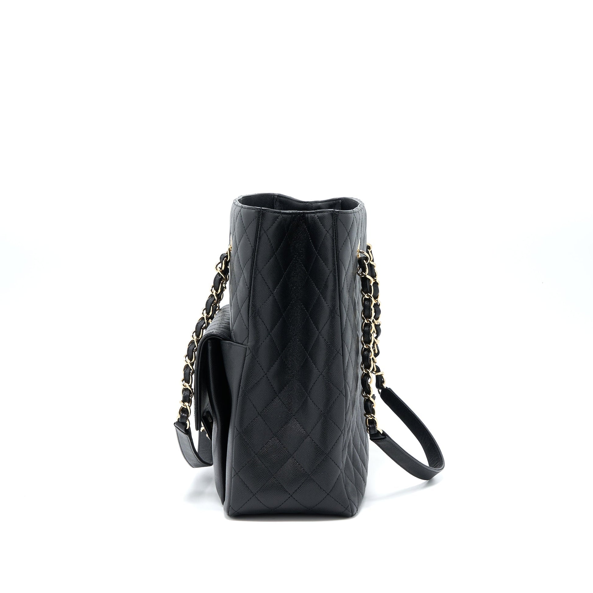 Chanel 19C Shopping Caviar LGHW Black Tote Bag