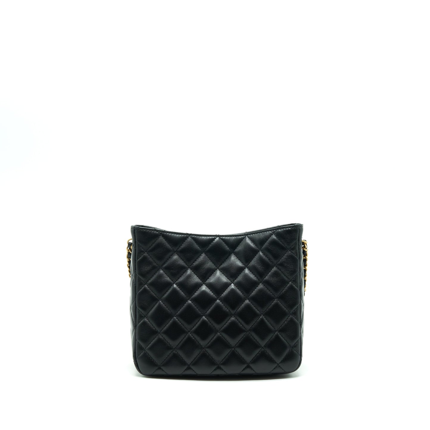 Chanel 22S Pearl Crush Hobo Lambskin GHW Black Shoulder Bag