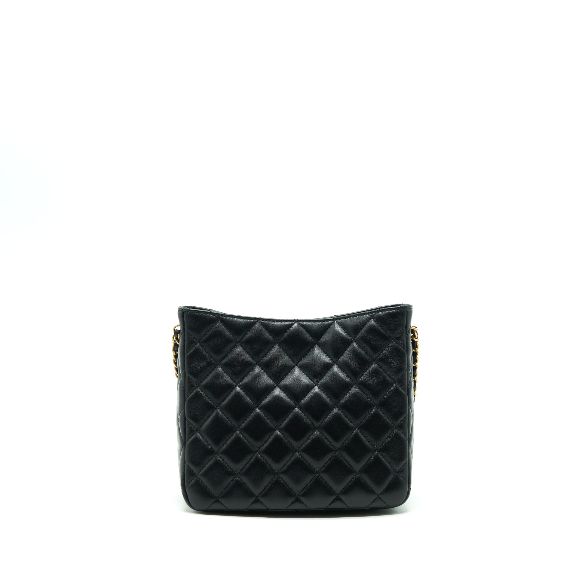 Chanel 22S Pearl Crush Hobo Lambskin GHW Black Shoulder Bag