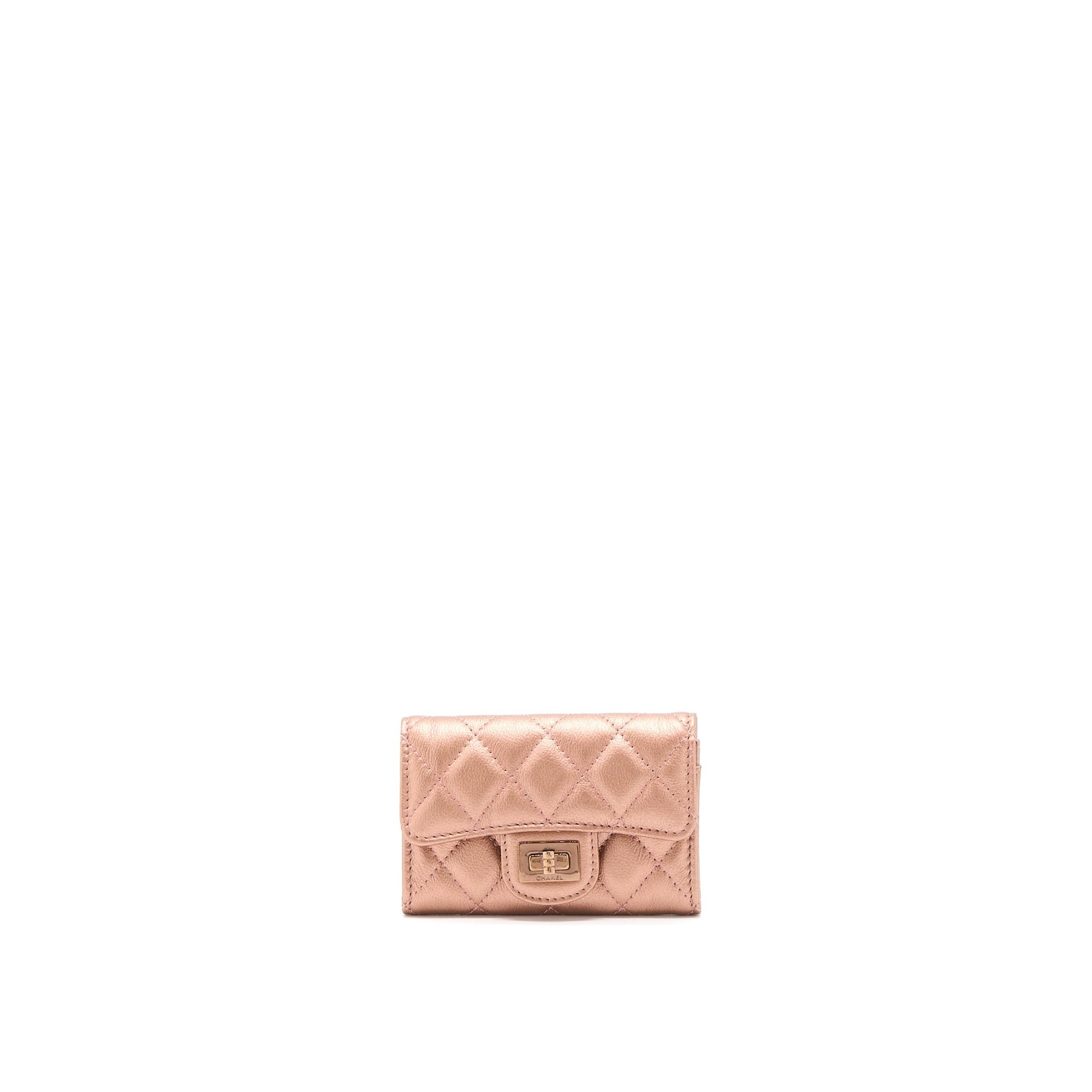 Chanel 2.55 Reissue Flap Card Holder Gold Wallet Case