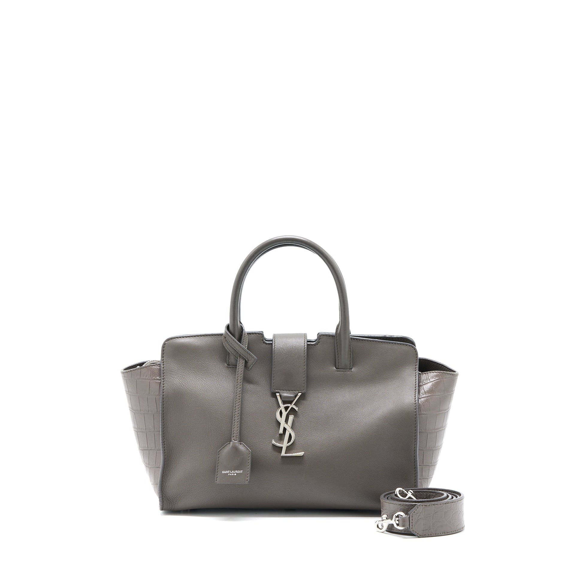 YSL Saint Laurent Saint Laurent Cabas Tote Purse Grey Tote Bag