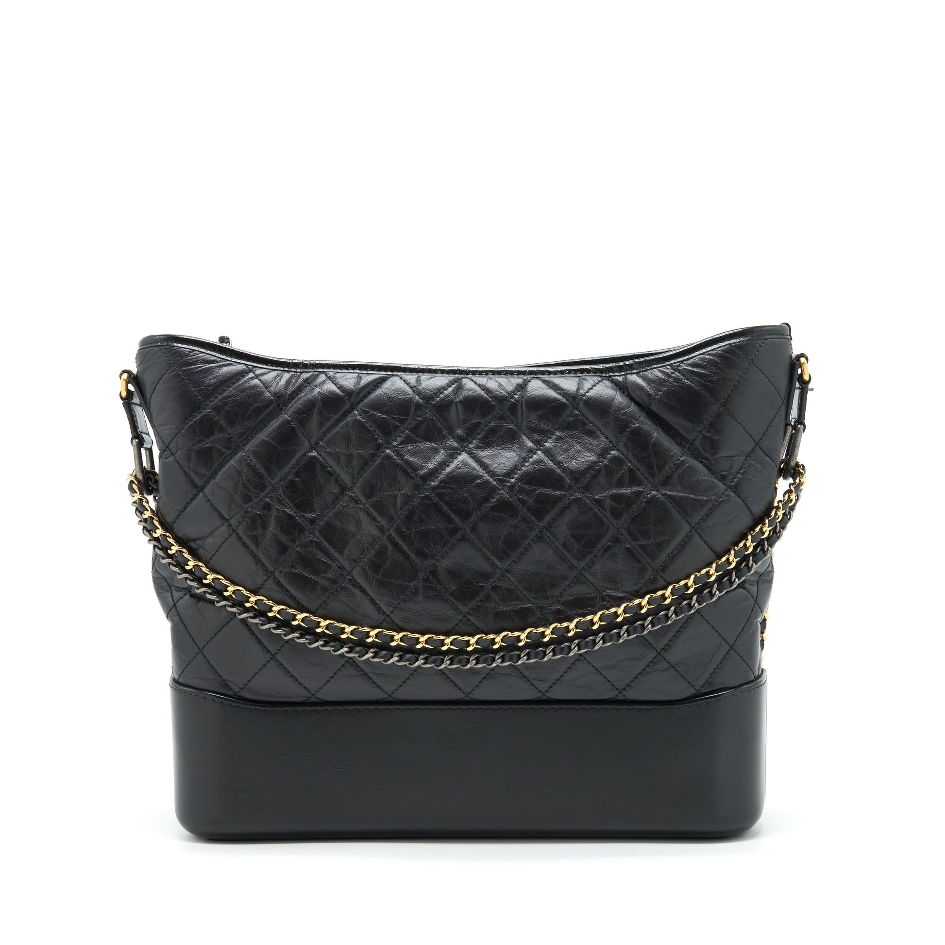 Chanel Gabrielle Hobo XL Sliver Hardware Multicolour Black Gold Shoulder Bag