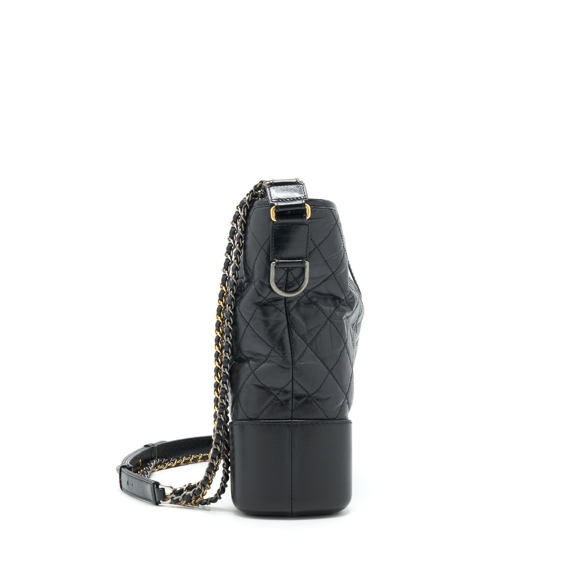 Chanel Gabrielle Hobo XL Sliver Hardware Multicolour Black Gold Shoulder Bag