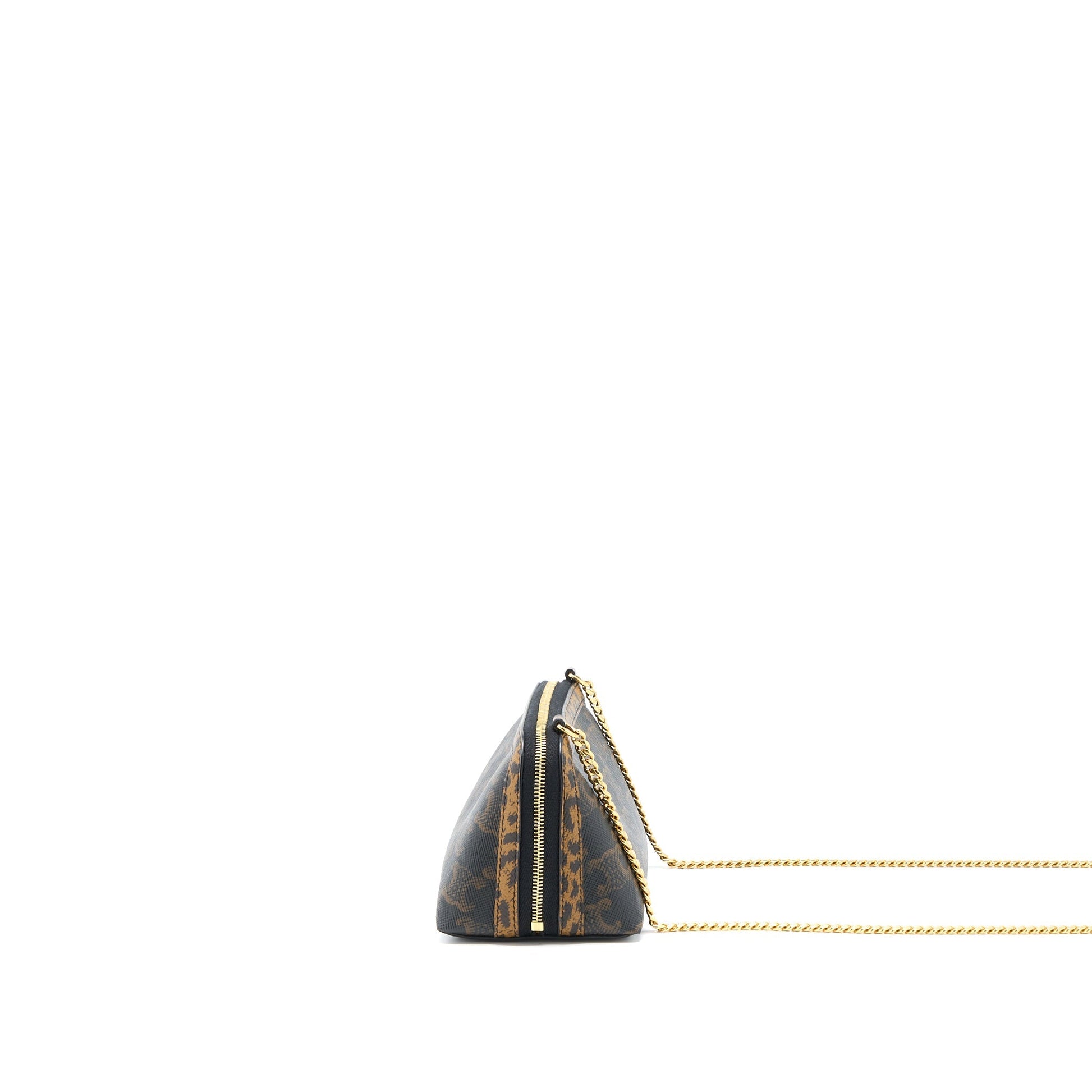 Celine Clutch With Triomphe Limited Edge Print Handbag Canvas Chain Clutch Bag