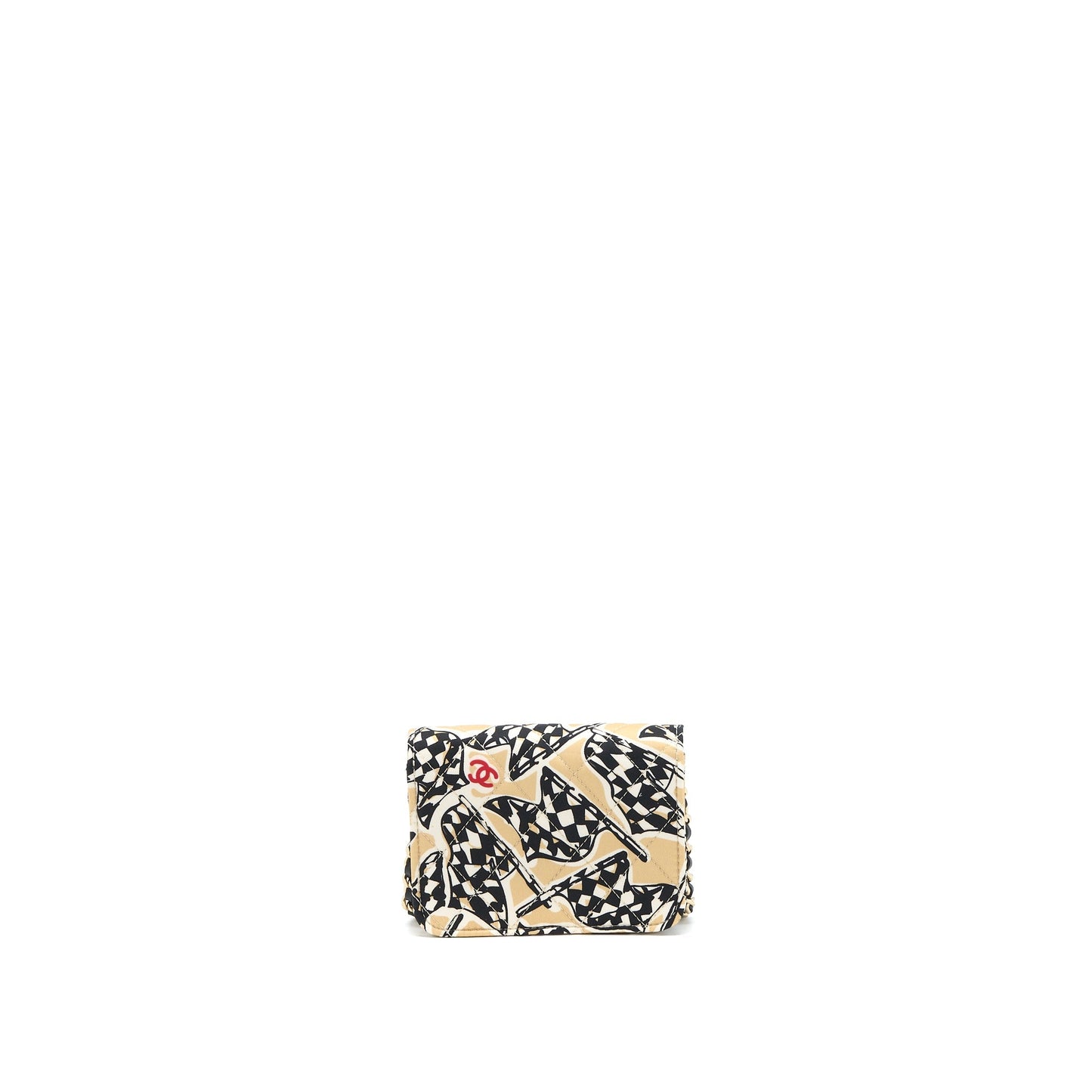Chanel Flap Fabric LGHW Microchip Multicolour Shoulder Bag