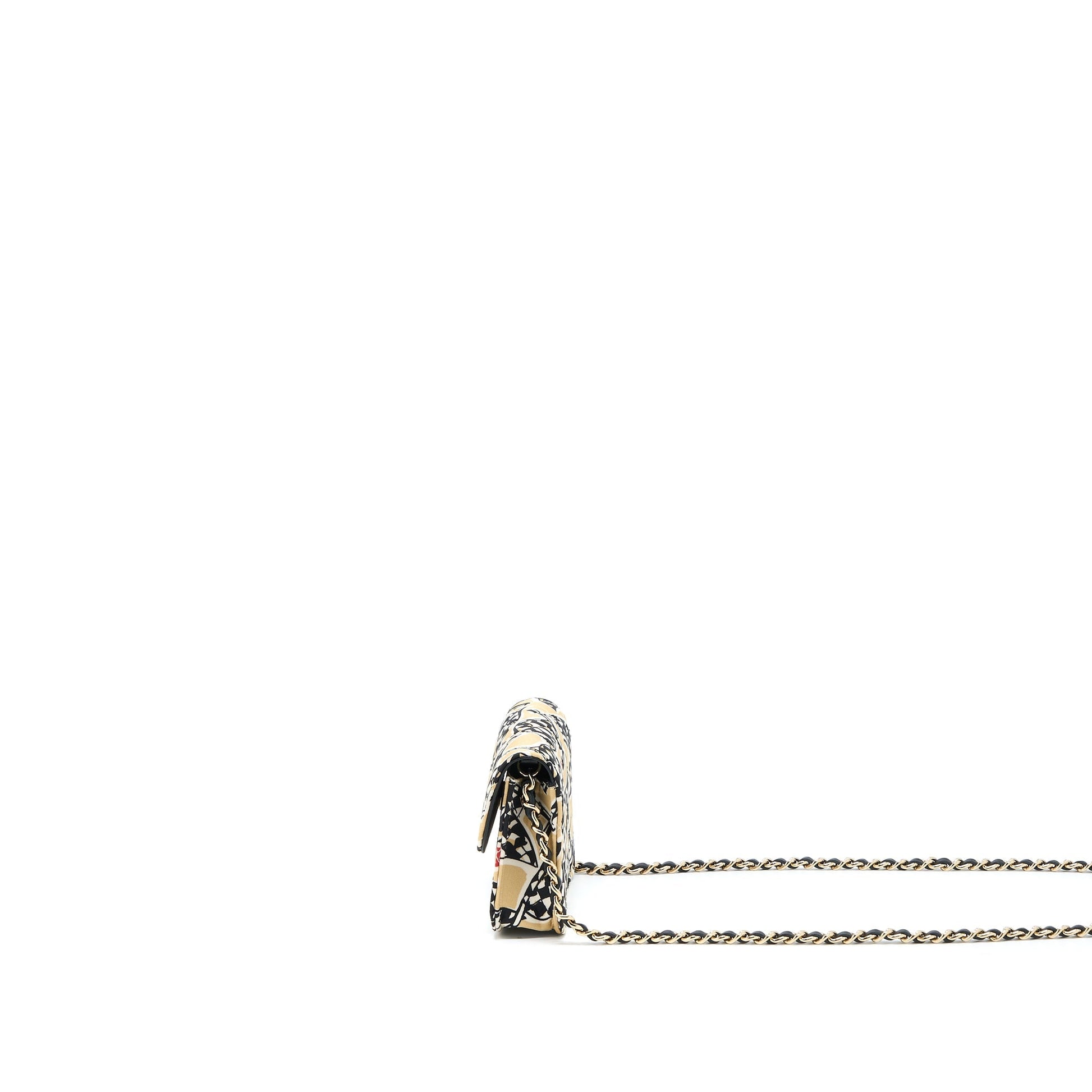 Chanel Flap Fabric LGHW Microchip Multicolour Shoulder Bag Lghw Microchip