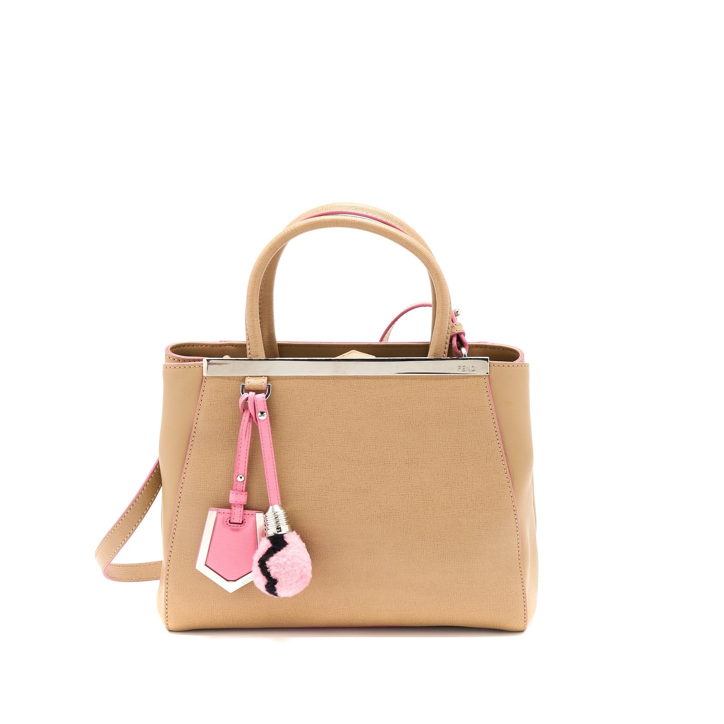 Fendi 2Jours Tote Purse Beige Tote Bag