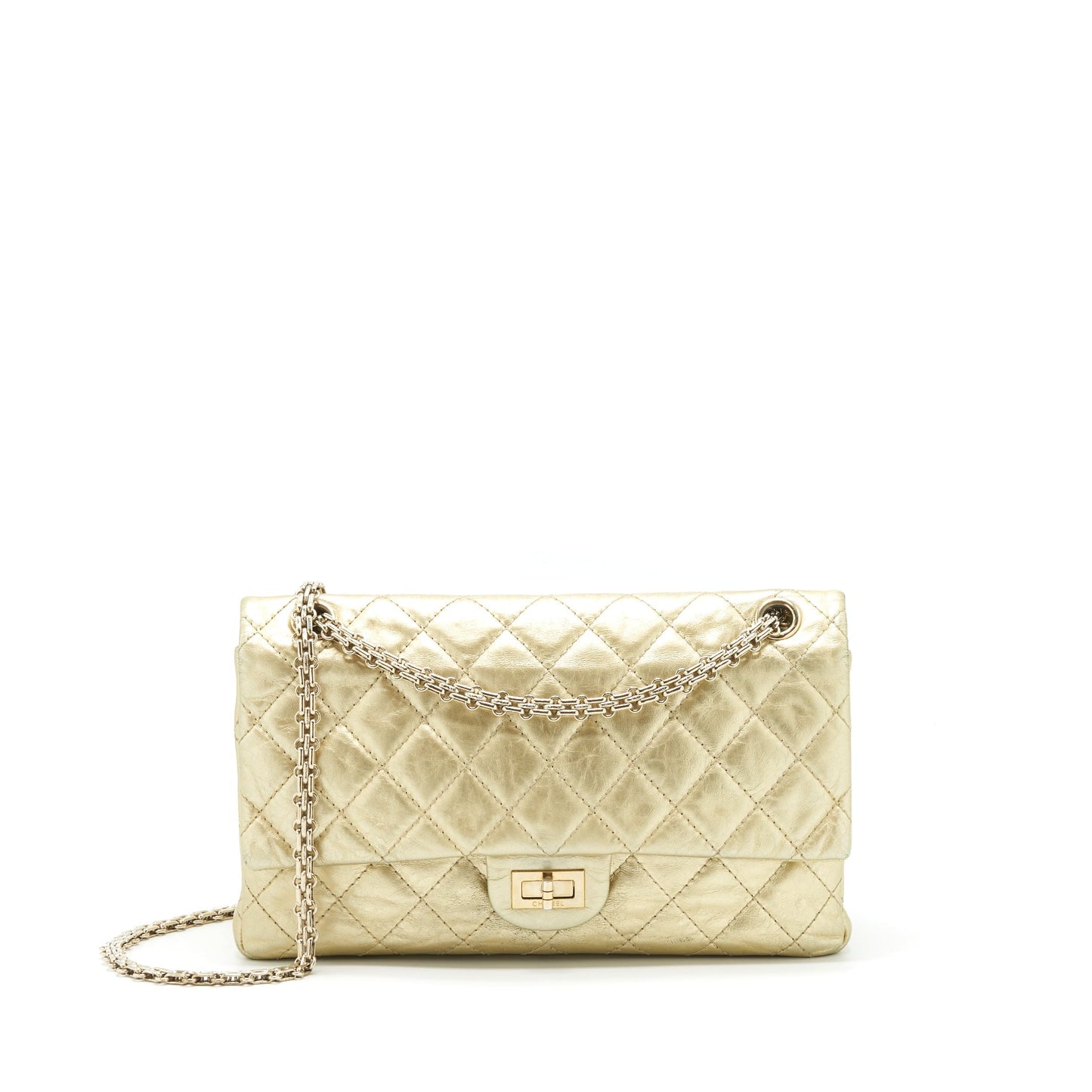 Chanel 2.55 Reissue 226 Double Flap GHW Gold Shoulder Bag