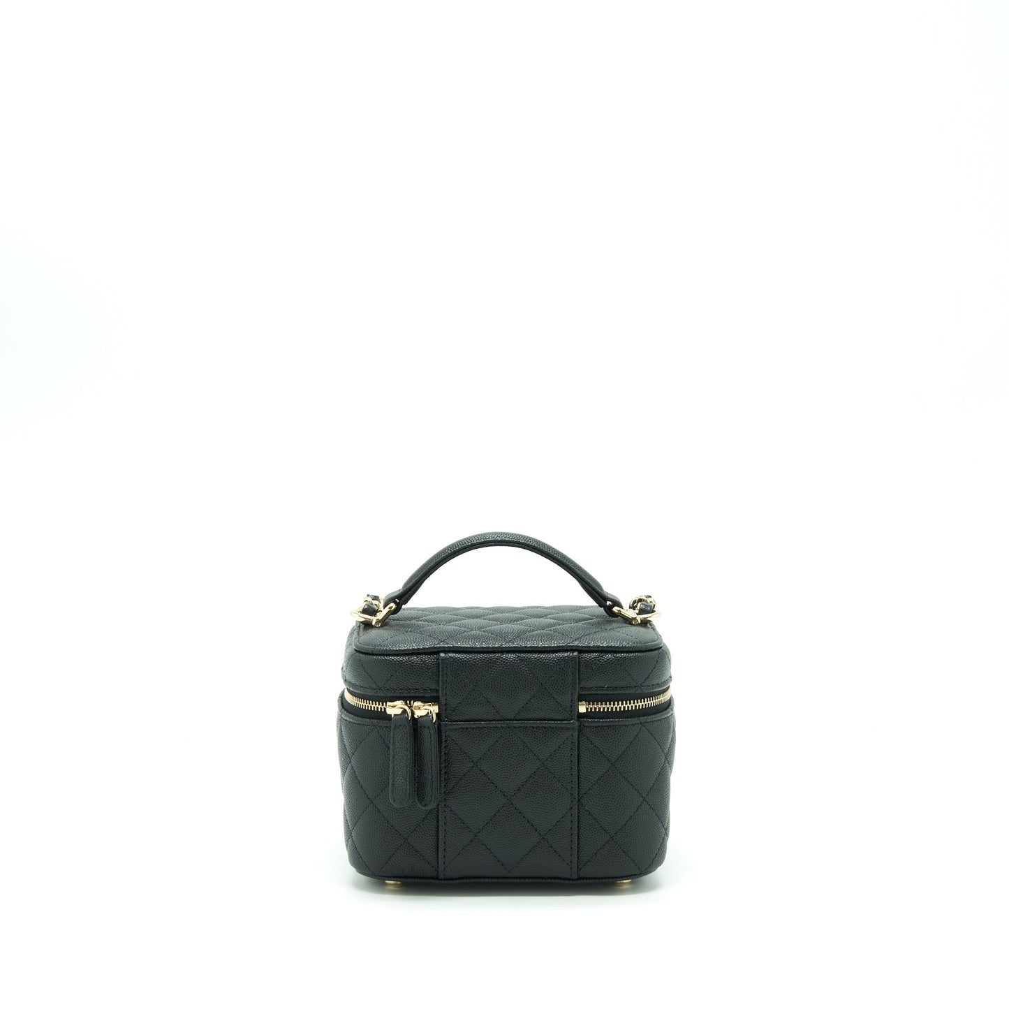 Chanel 22S Top Handle Vanity Caviar LGHW Black Handbag Lghw Microchip
