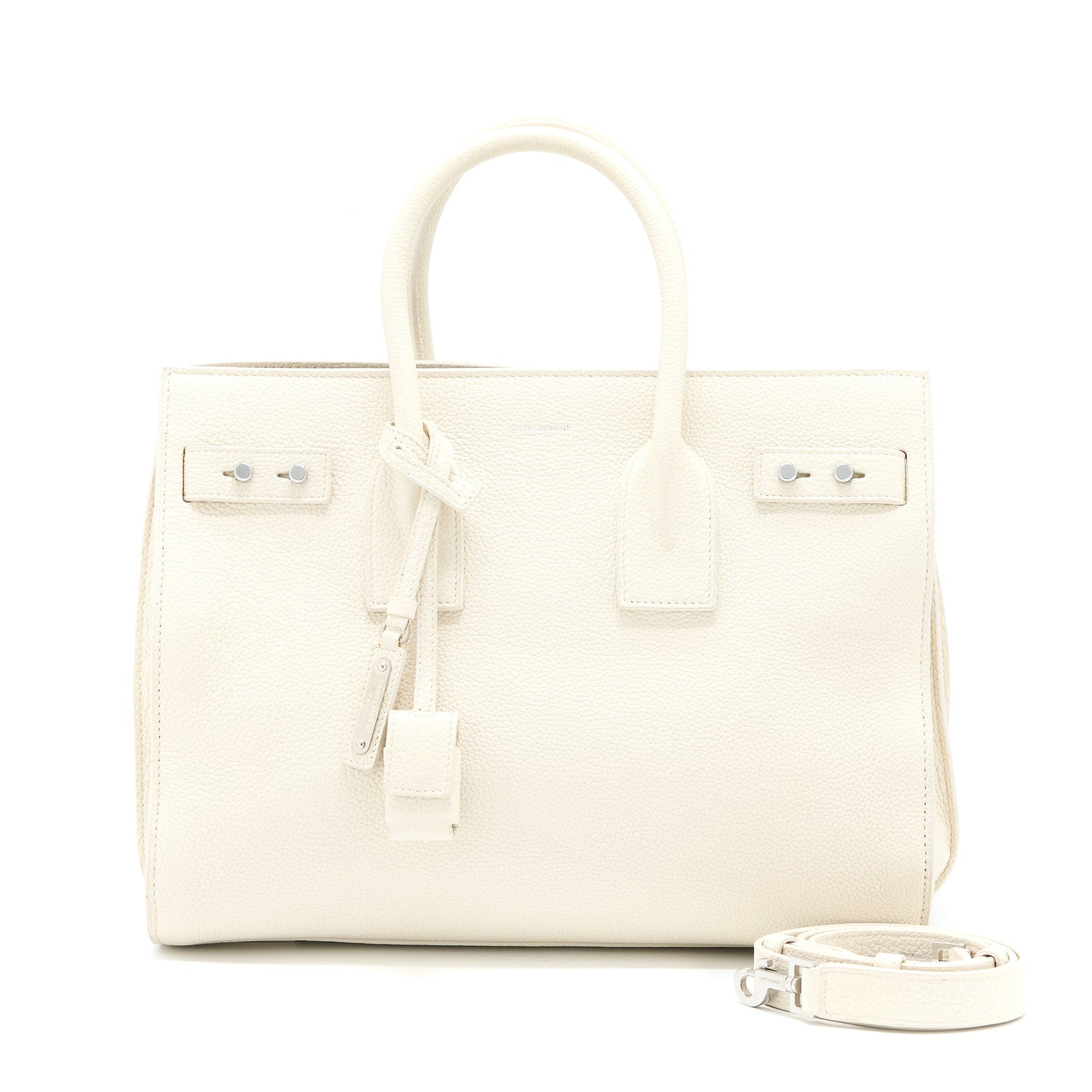 YSL Saint Laurent Saint Laurent Sac De Jour Tote Purse White Tote Bag
