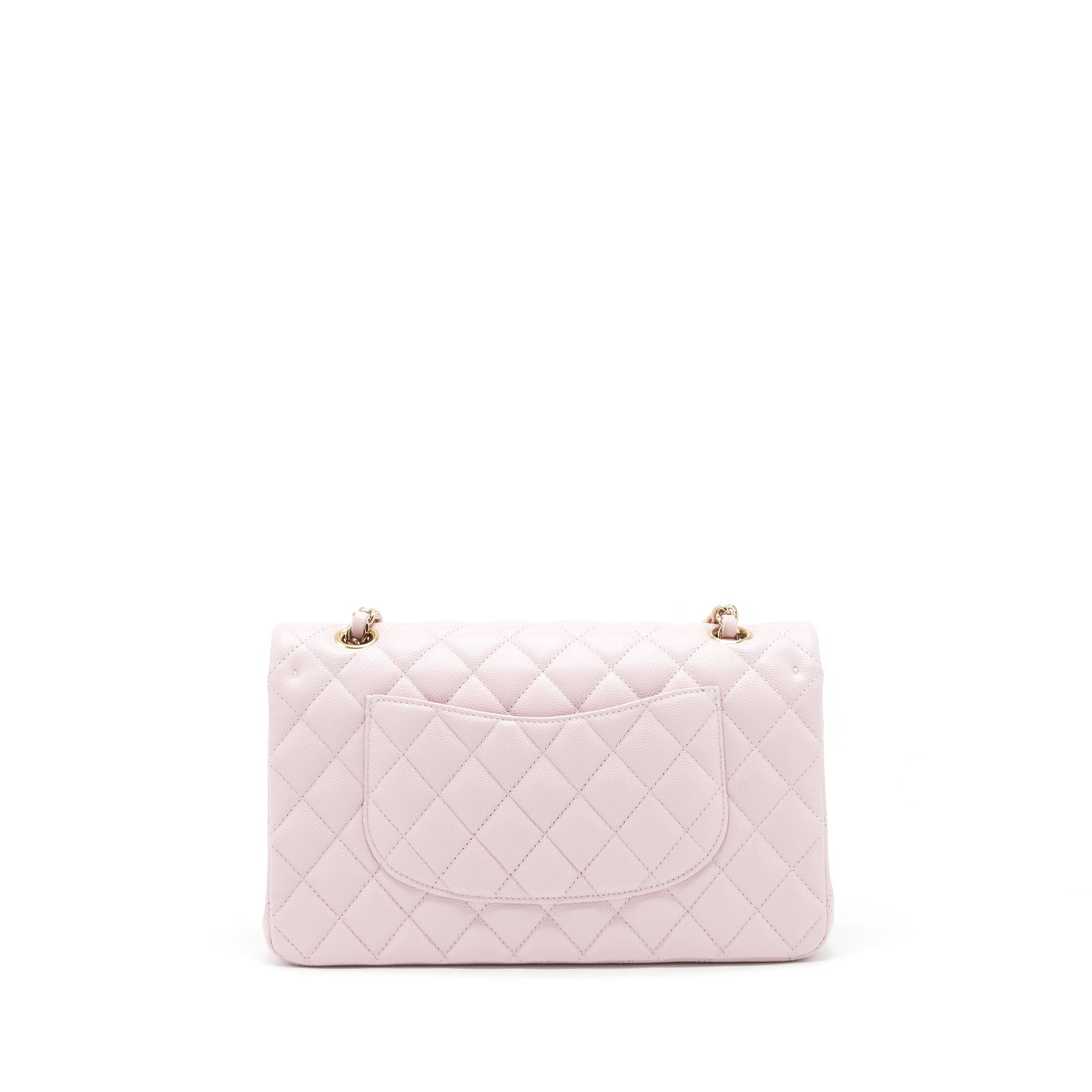Chanel Classic Double Flap 21S Caviar Light Pink Shoulder Bag