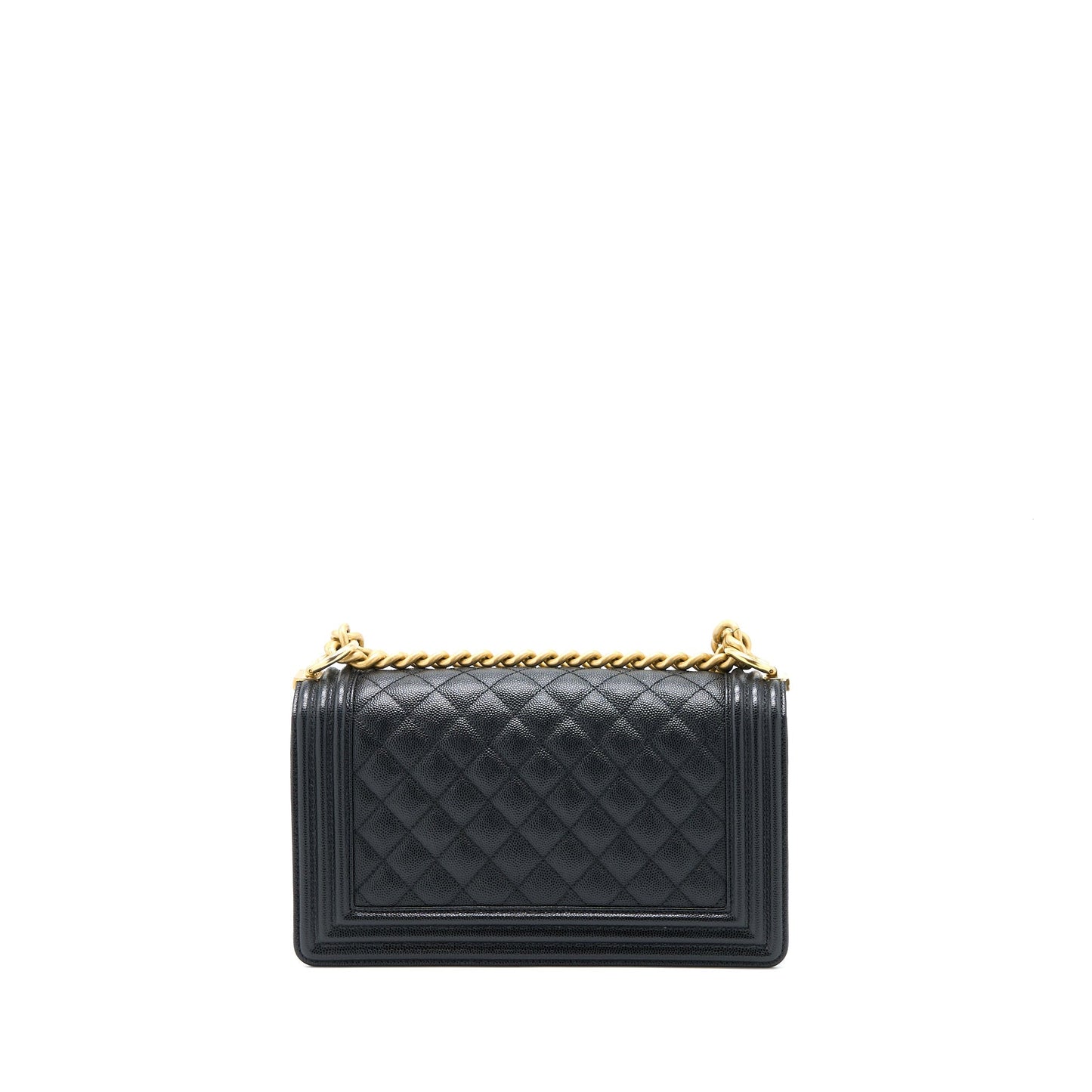 Chanel Boy Caviar Brushed GHW Black Handbag Ghw 1