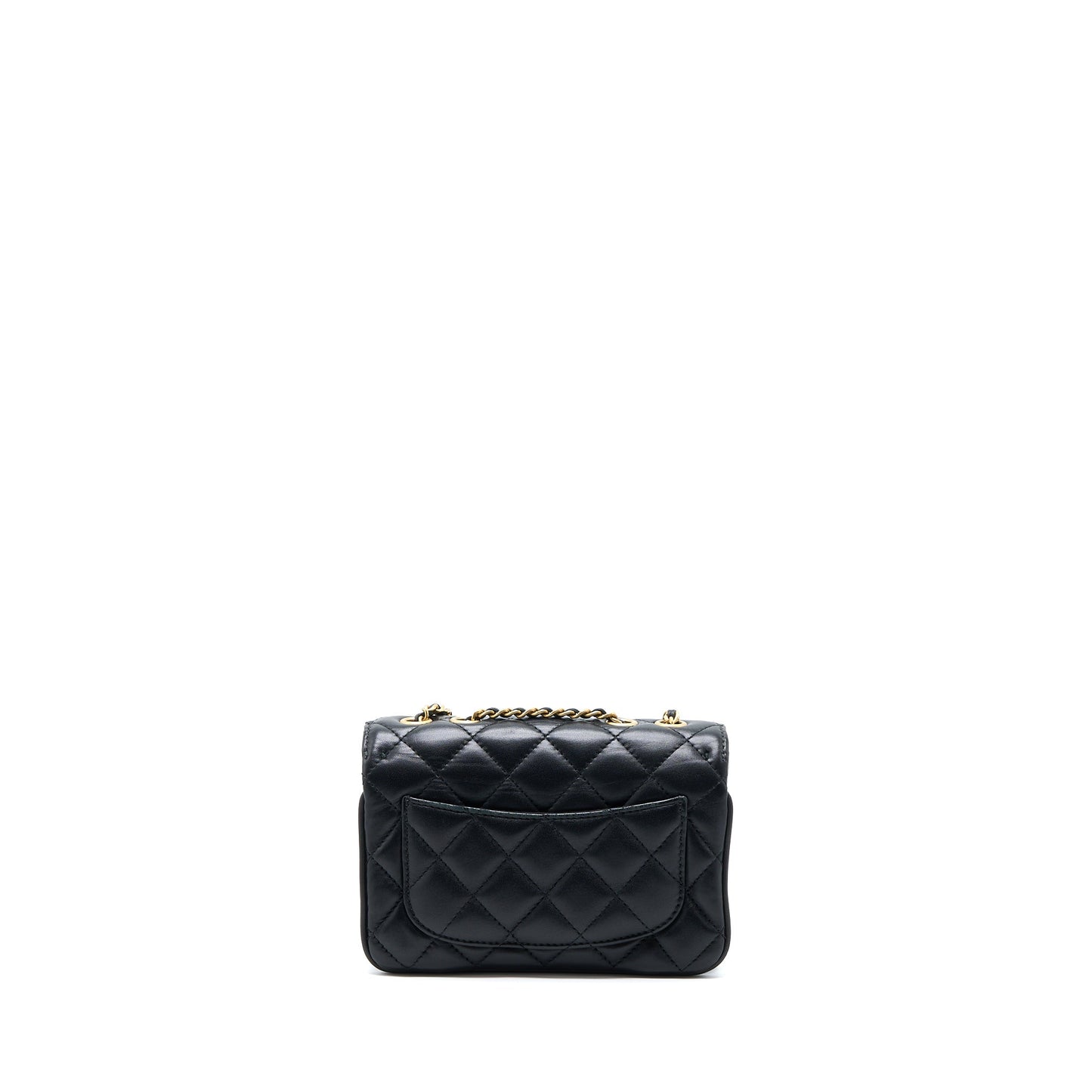 Chanel Seasonal Flap Lambskin Brushed GHW Black Shoulder Bag