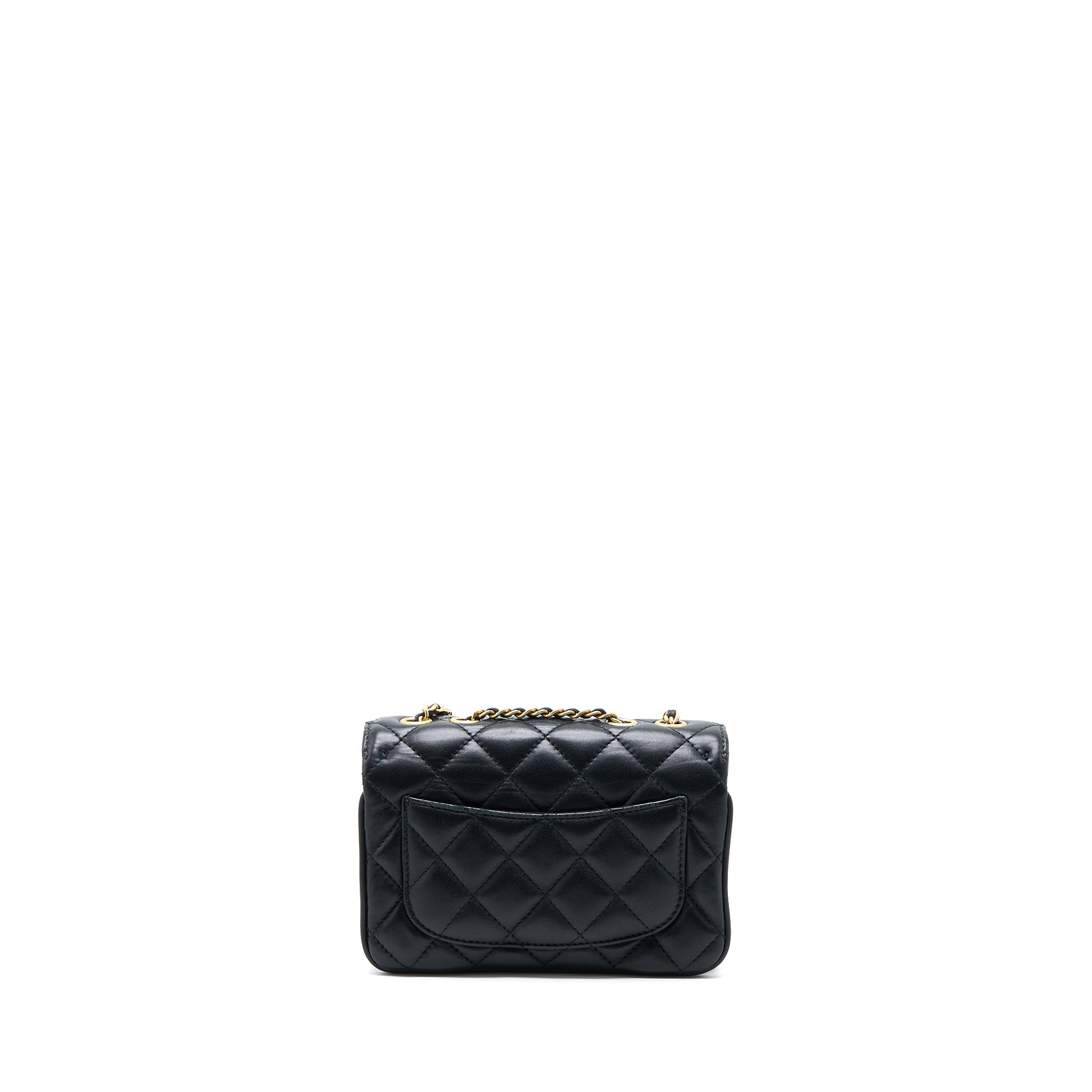 Chanel Seasonal Flap Lambskin Brushed GHW Black Shoulder Bag