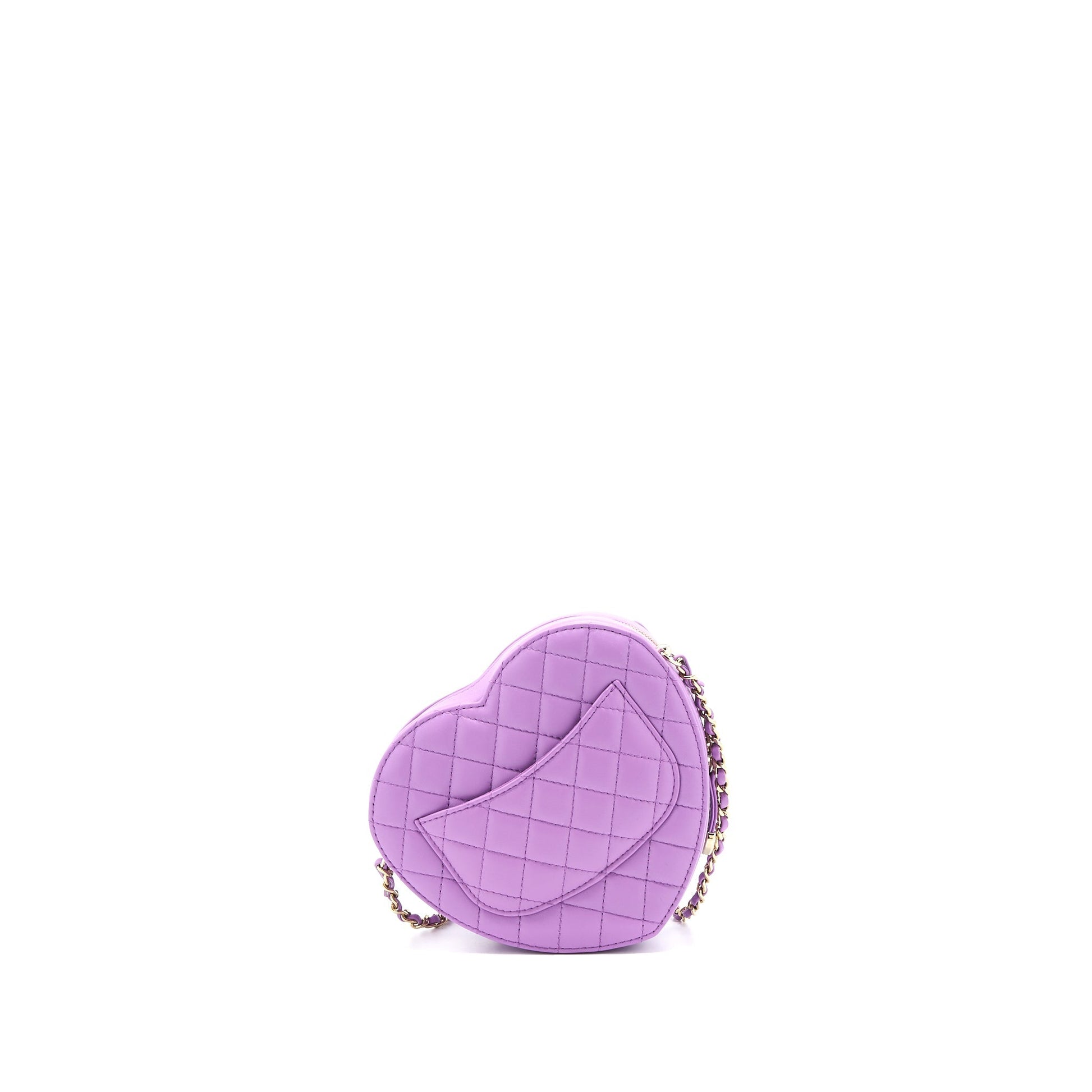 Chanel 22s Heart Lambskin Purple LGHW Microchip Handbag Microchip 1