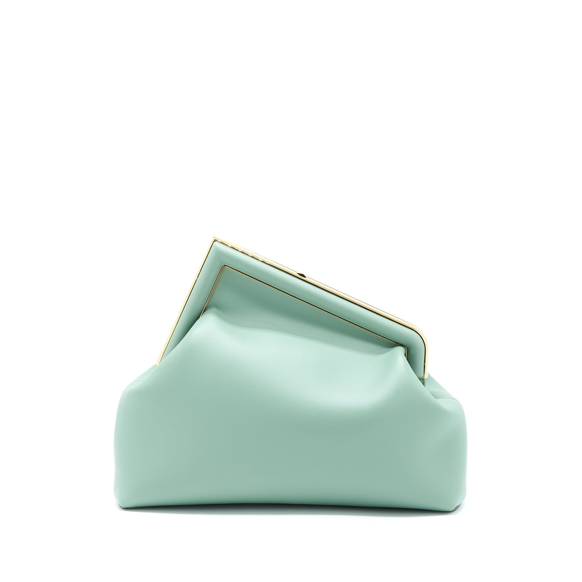 Fendi First Mint Handbag Lambskin Green Medium Travel Bag