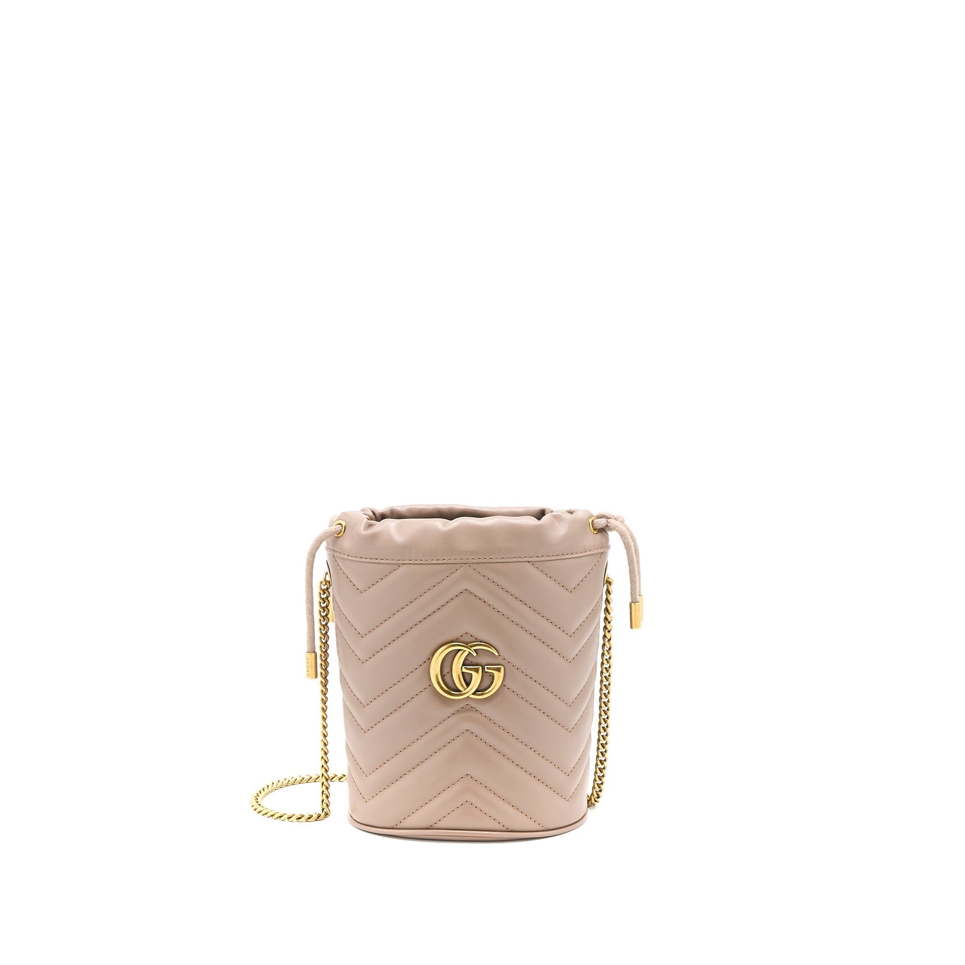 Gucci Marmont Dark Beige Mini Bucket Bag