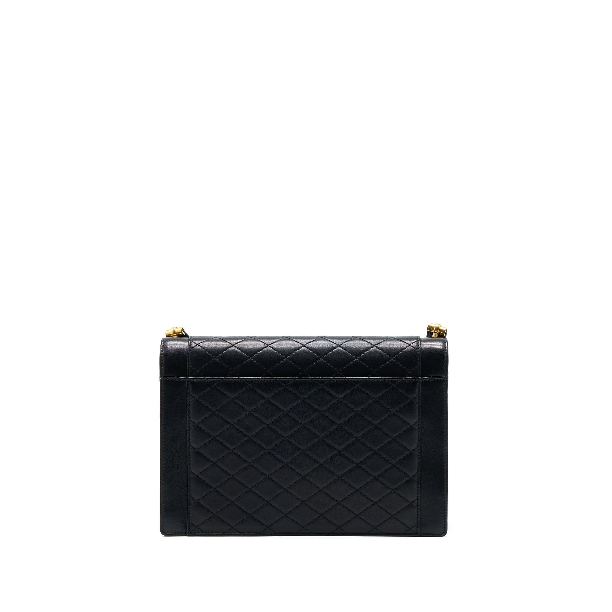 YSL Saint Laurent Envelop Purse Lambskin Shoulder Bag Black Mini