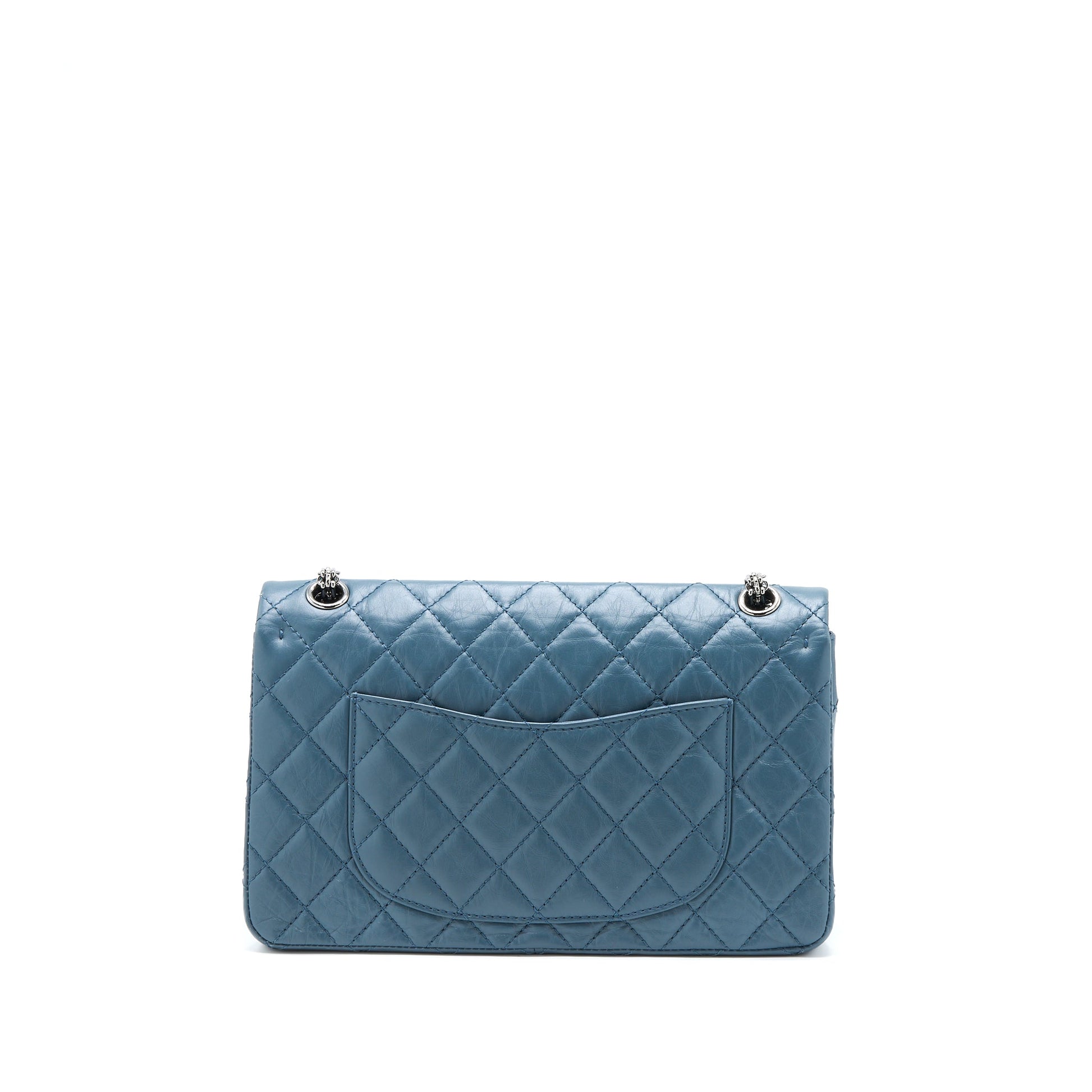 Chanel 2.55 226 Reissue Flap Calfskin SHW Blue Grey Shoulder Bag