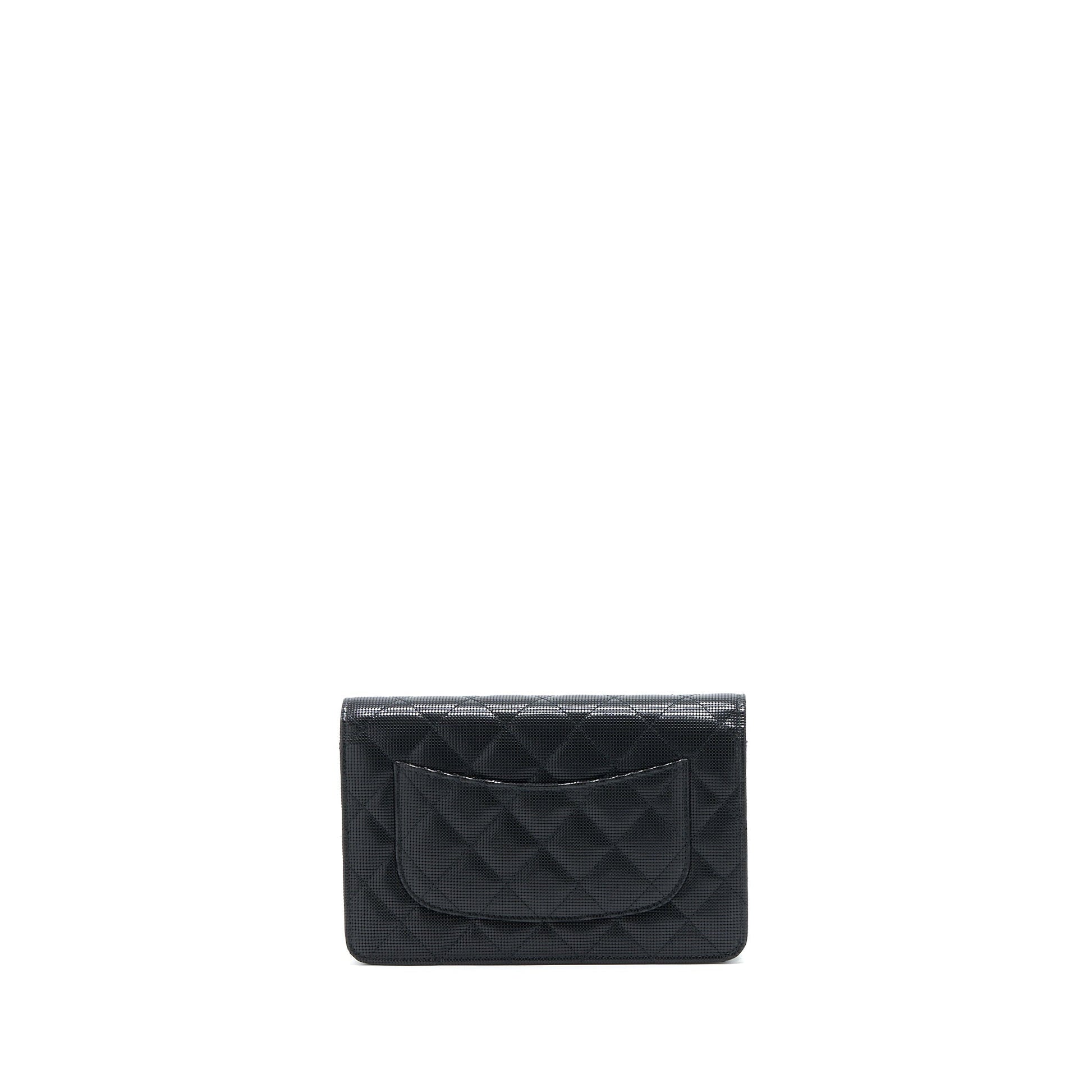 Chanel Limited On Calfskin GHW Black Wallet Case