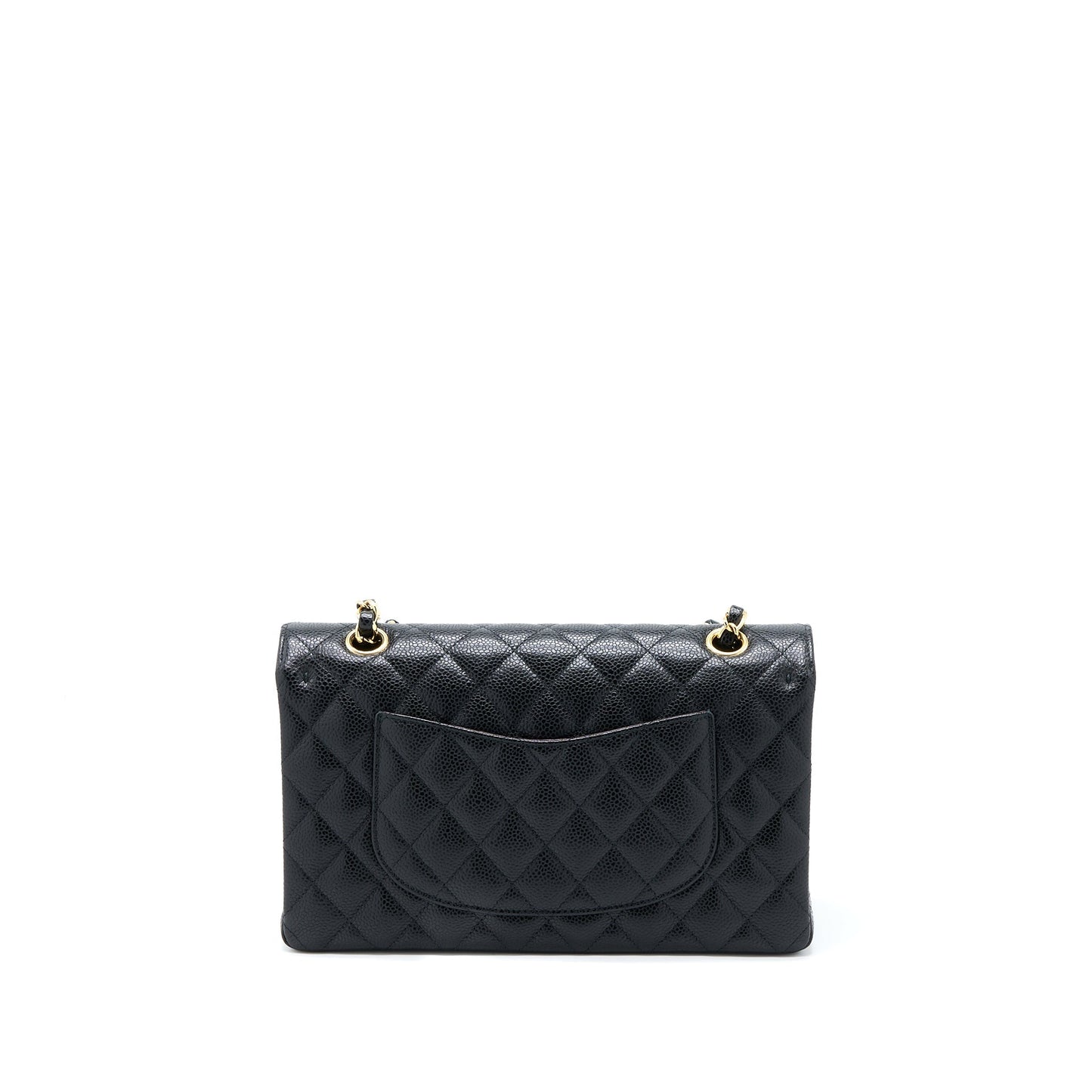 Chanel Classic Double Flap Caviar GHW Microchip Black Shoulder Bag Ghw Microchip