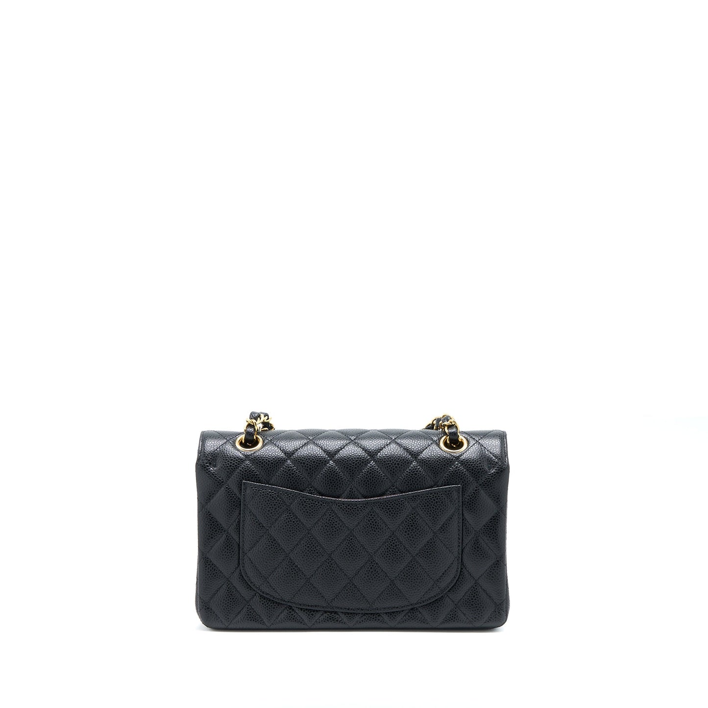 Chanel Classic Double Flap Caviar GHW Microchip Black Small Shoulder Bag Ghw Microchip