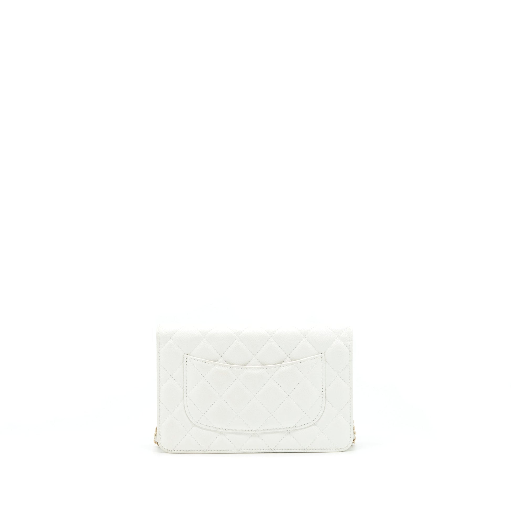Chanel 21C On Limit Edition Caviar LGHW White Wallet Case