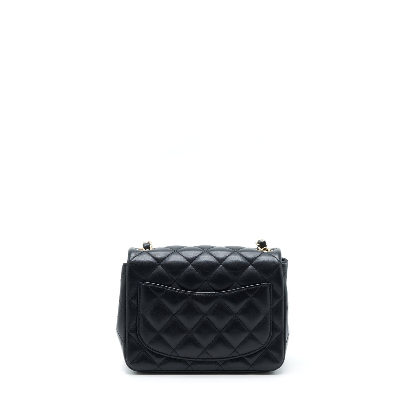 Chanel Square Flap Lambskin LGHW Black Shoulder Bag Lghw 1