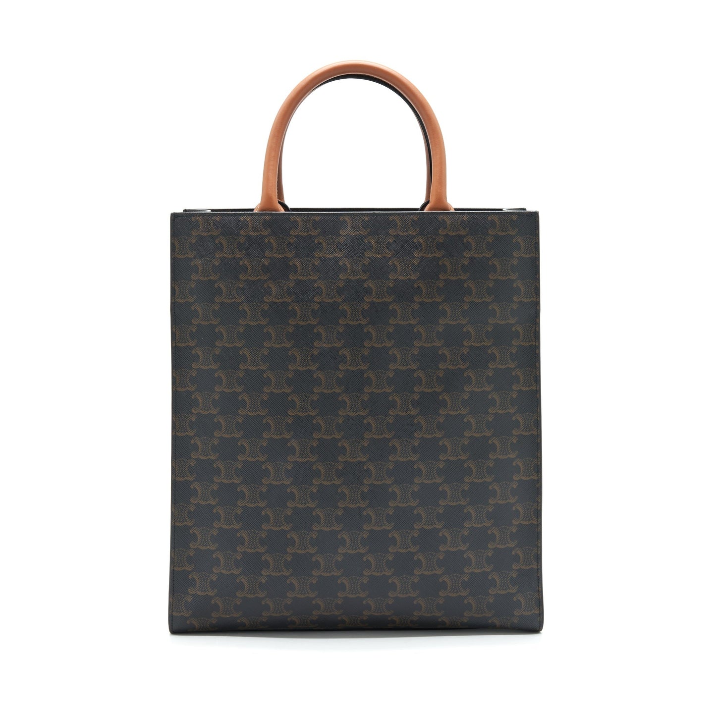 Celine Vertical Cabas In Triomphe Handbag Canvas Small Travel Bag