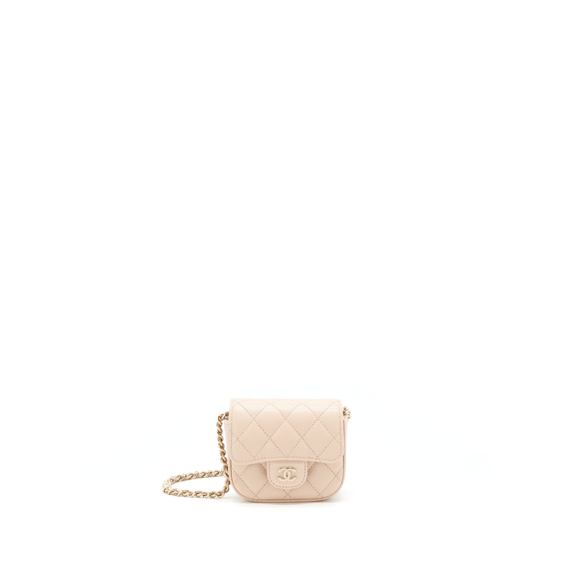 Chanel 22C Flap Vanity Caviar Light LGHW Pink Mini Bag