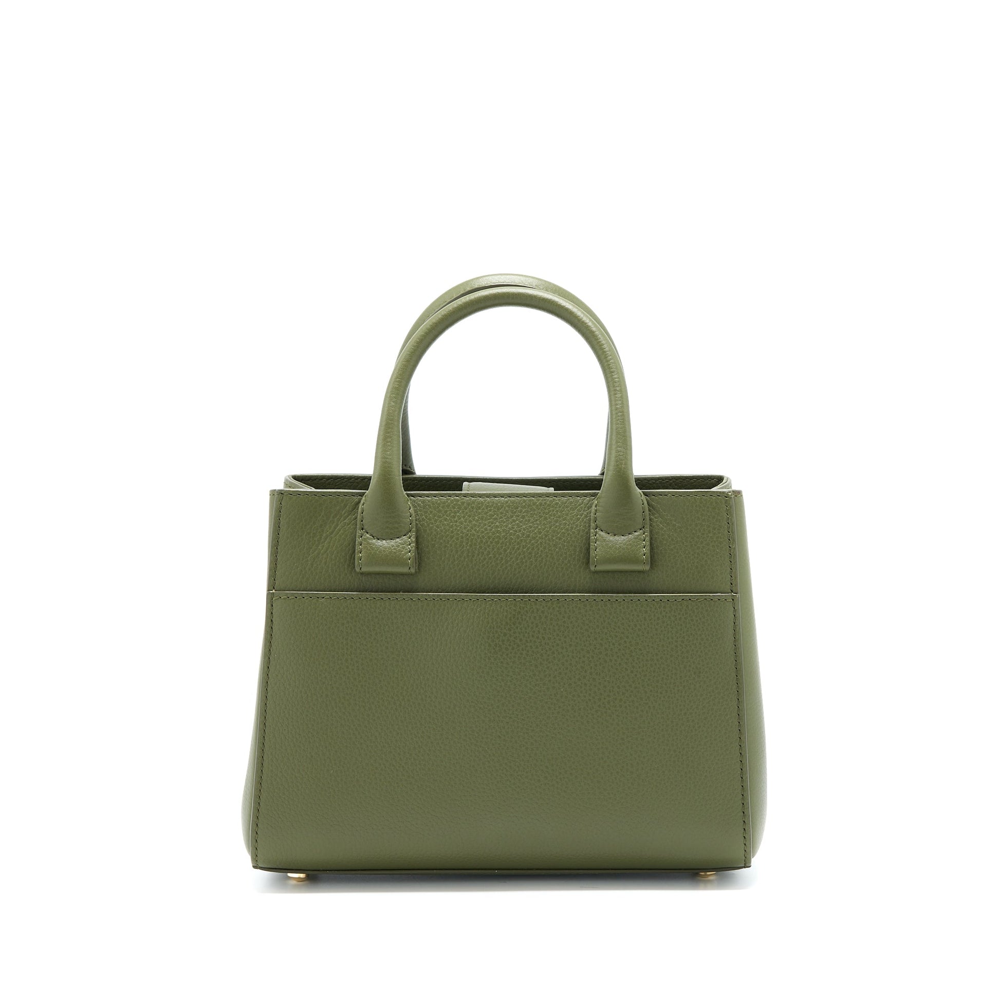 Chanel Top Handle Calfskin LGHW Green Small Tote Bag