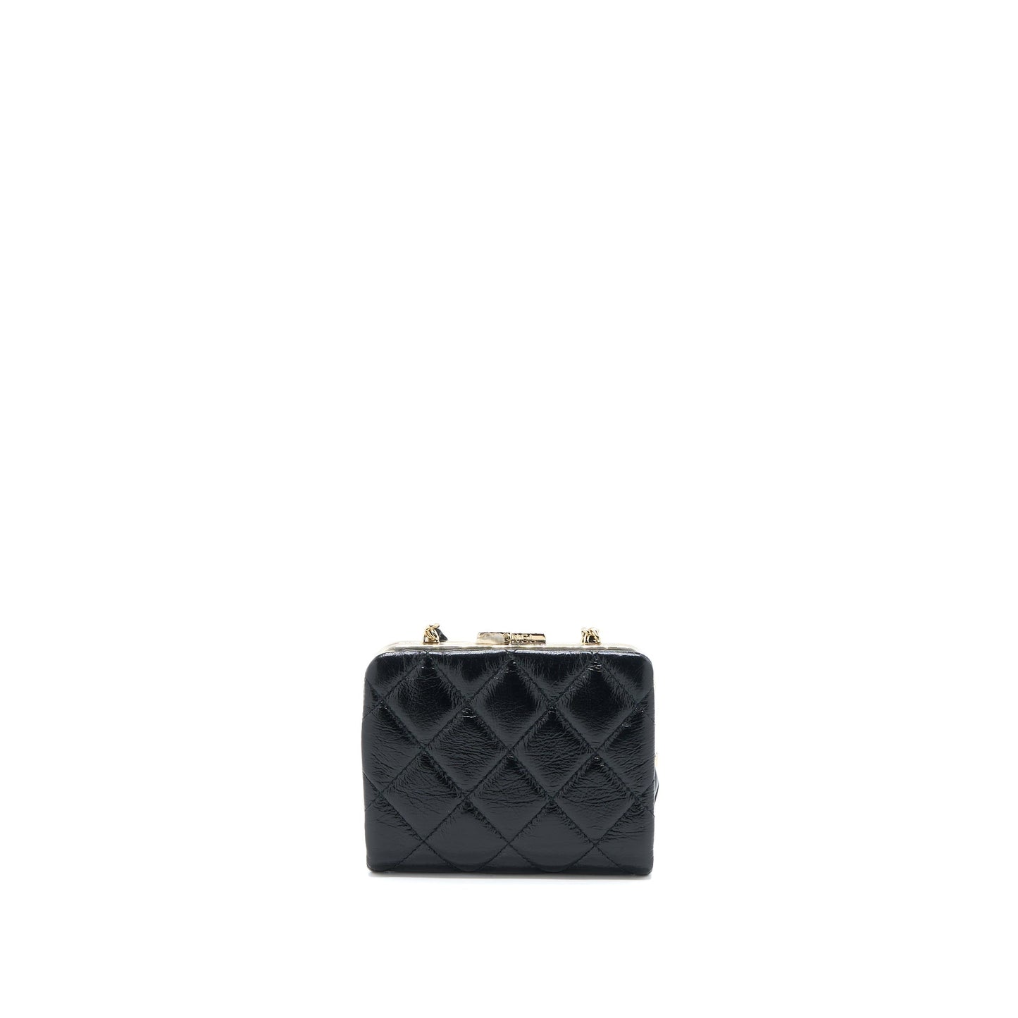 Chanel Quilted Clip Aged Calfskin LGHW Black Mini Bag