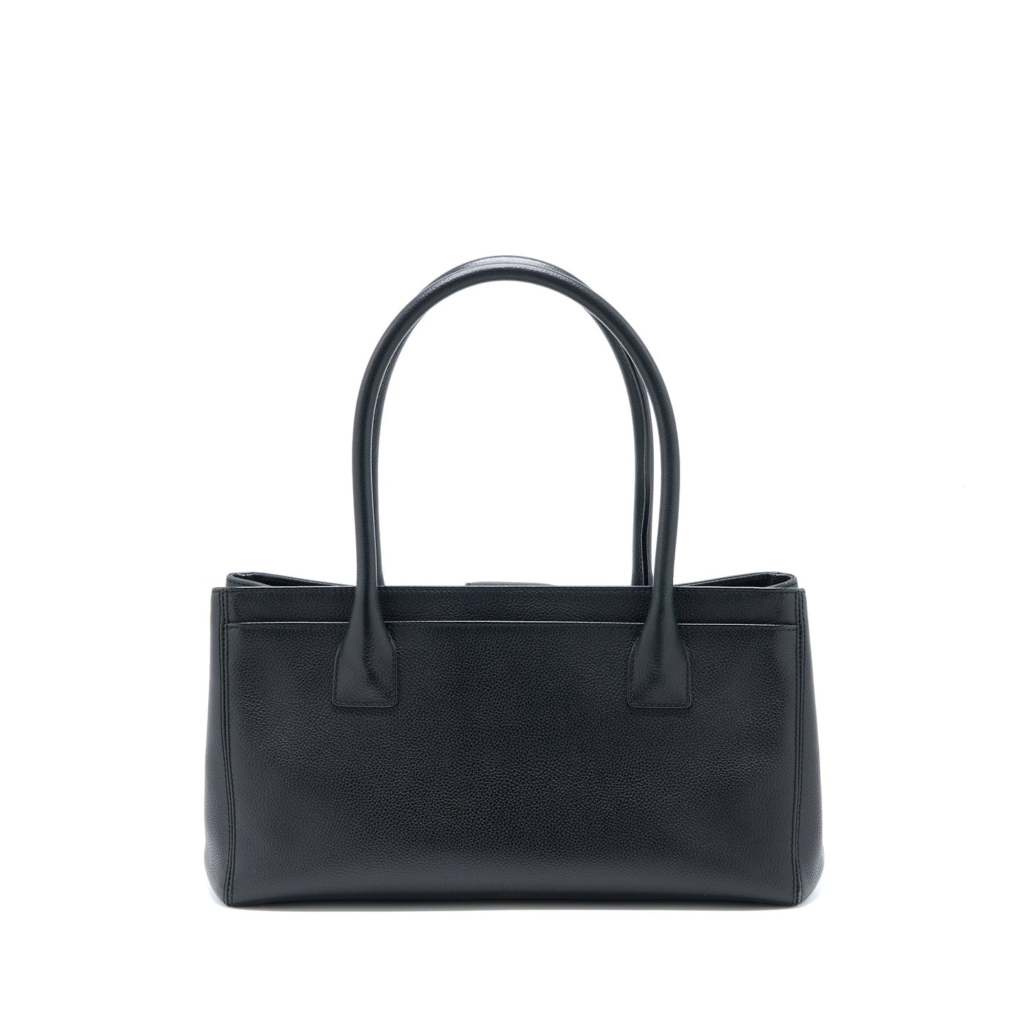 Chanel Cerf Grained Calfskin SHW Black Tote Bag