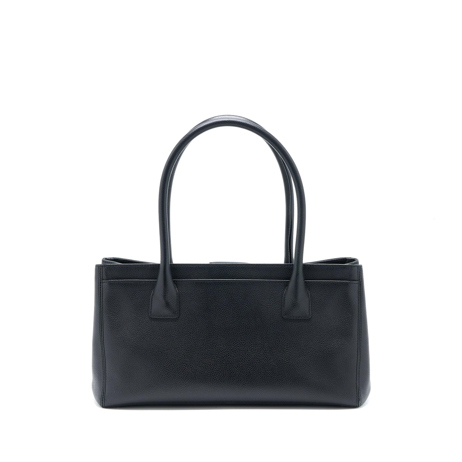 Chanel Cerf Grained Calfskin SHW Black Tote Bag